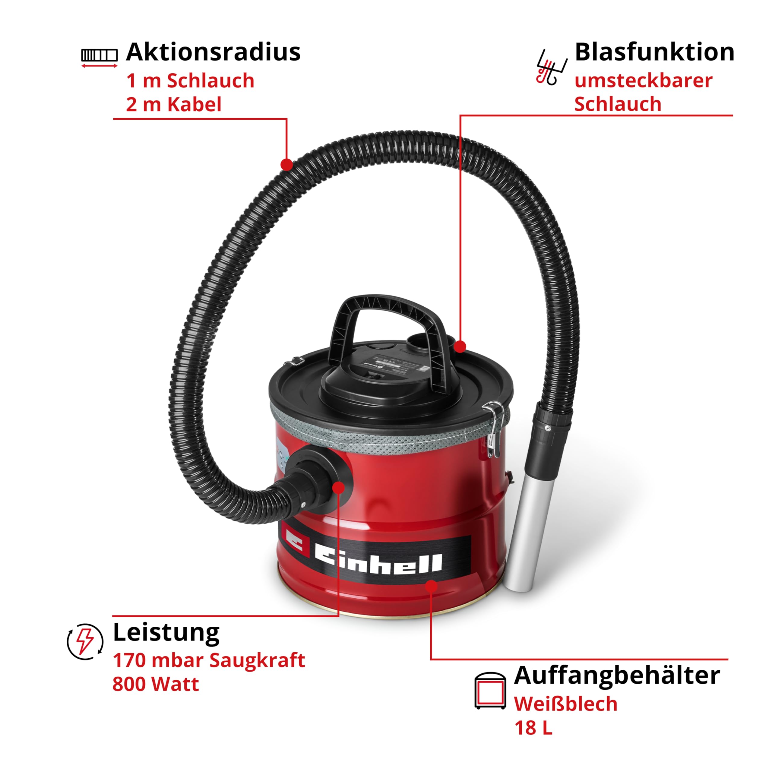einhell-aschesauger-tc-av-1830-d-800-w-170-mbar-18-l-beh-lter-mit-blasfunktion-u image 2