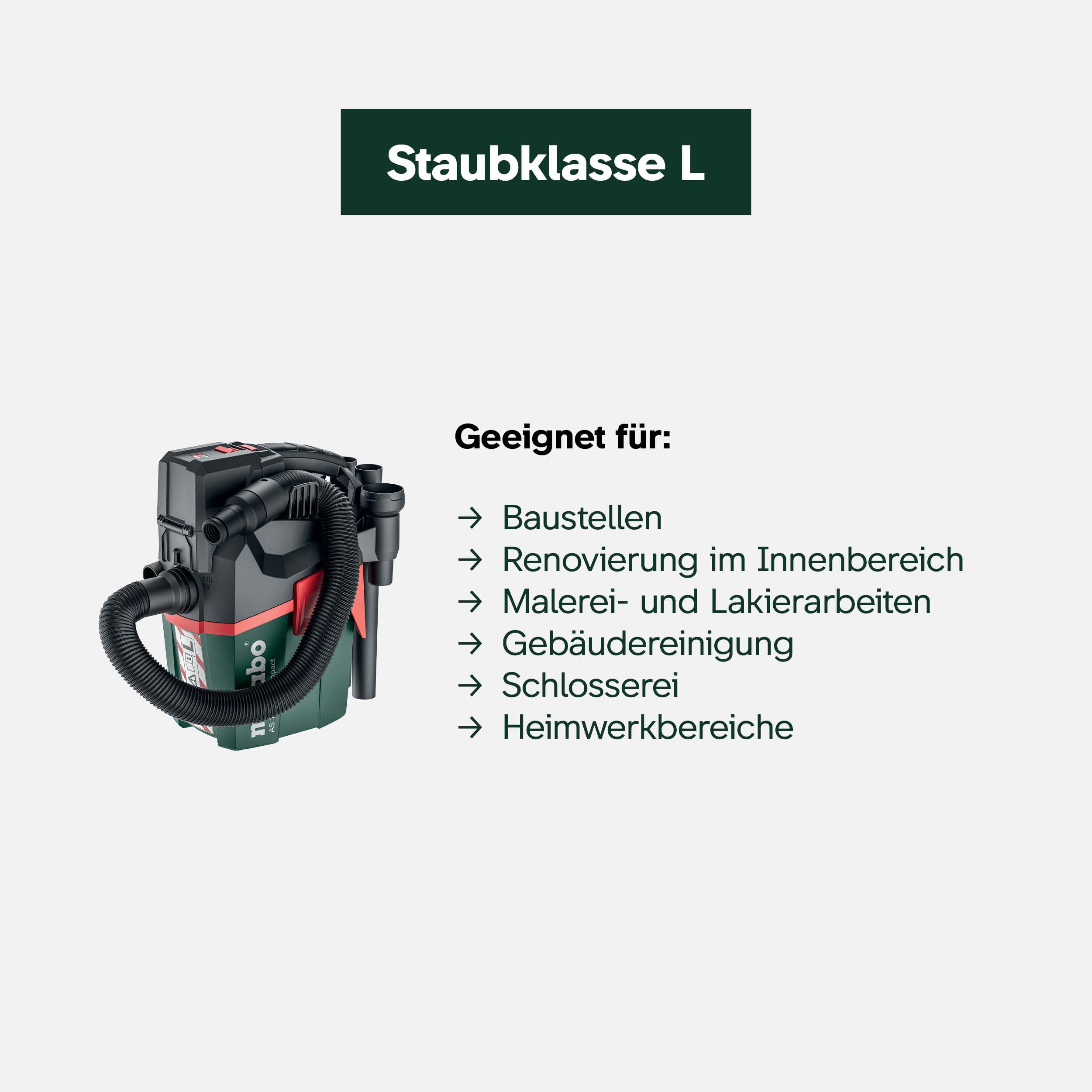 metabo-akku-sauger-as-18-l-pc-compact-18-v-industrie-nass-trockensauger-staubkla image 7