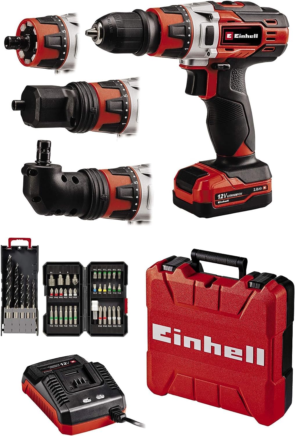 einhell-akku-bohrschrauber-te-cd-12-1-3x-li-39-12-v-30-nm-2-gang-getriebe-20-dre image 1