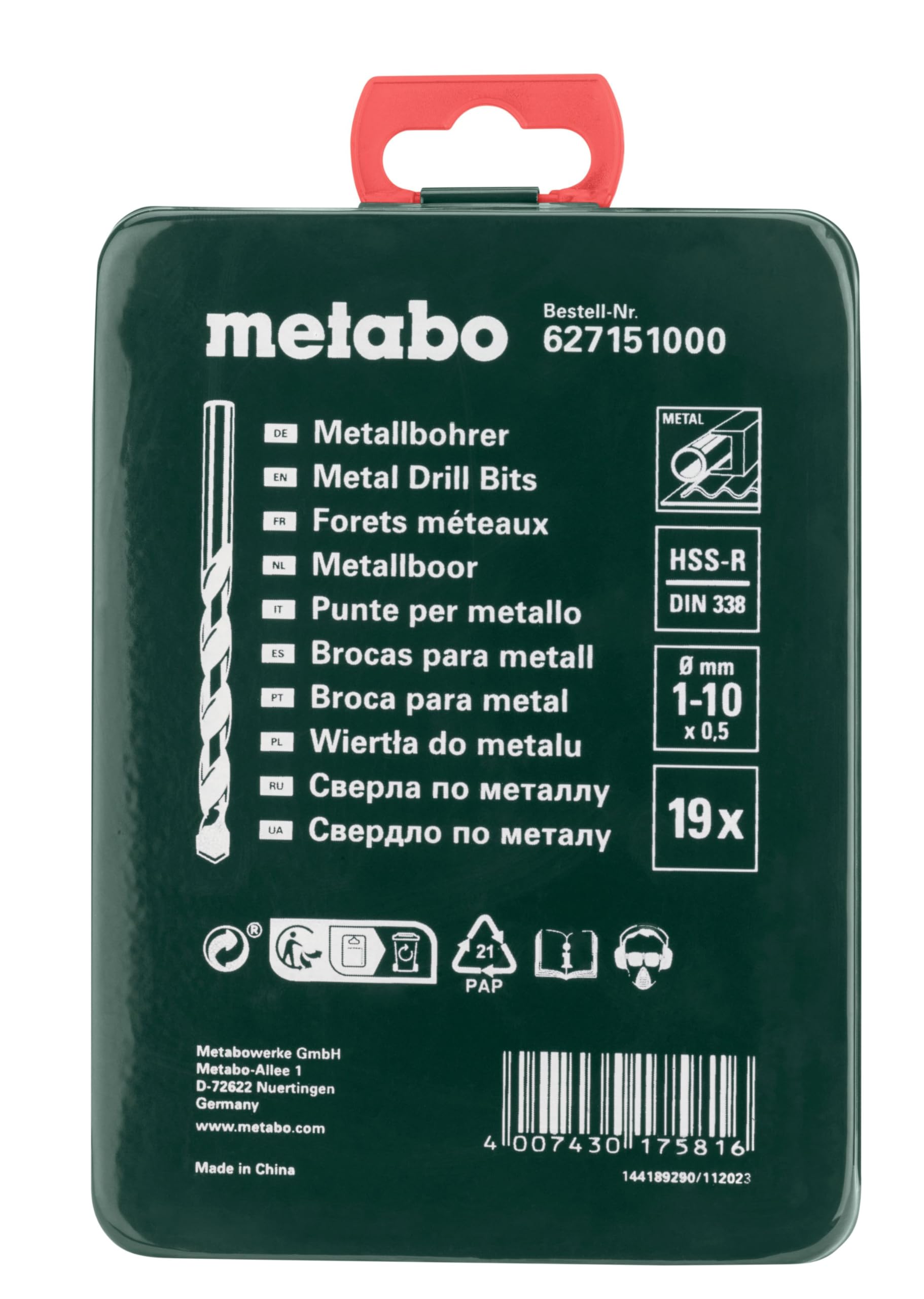 metabo-hss-r-bohrerkassette-sp-19-teilig-art-627151000-metallbohrer-set-1-10-mm- image 4