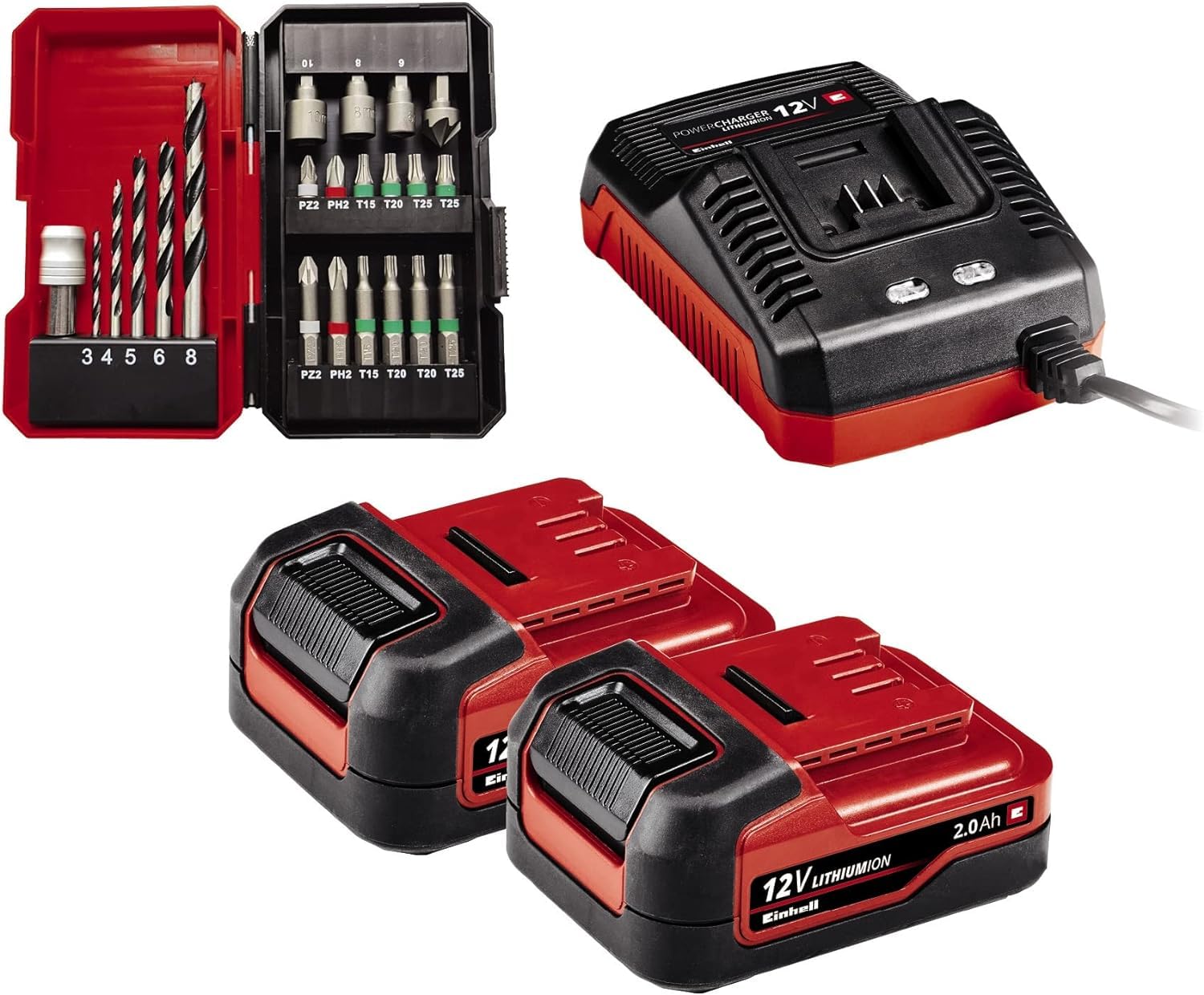 einhell-akku-bohrschrauber-set-te-cd-12-1-li-22-cl-12-v-30-nm-mit-2x-2-0-ah-akku image 2