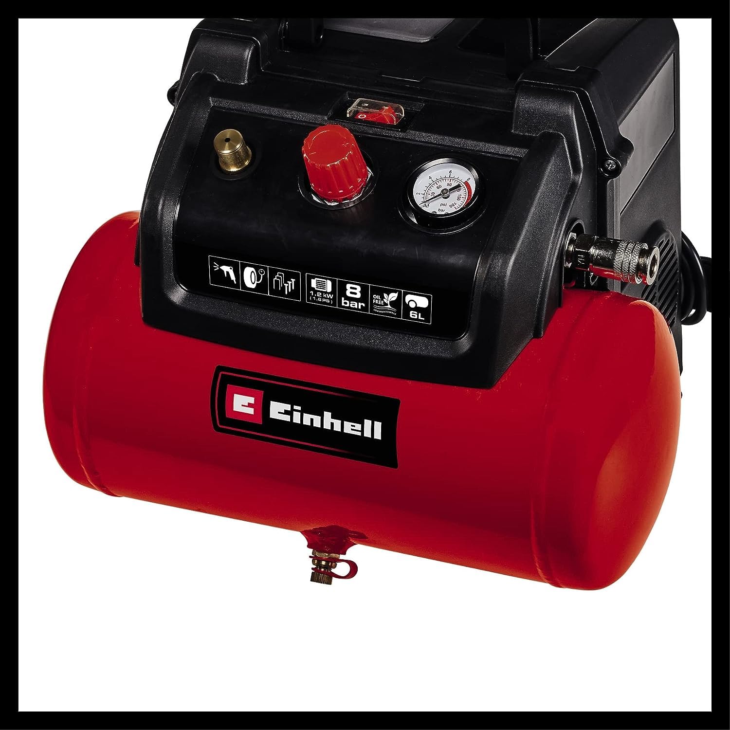 einhell-kompressor-tc-ac-190-6-8-lfreier-druckluftkompressor-1-2-kw-8-bar-6-lite image 6