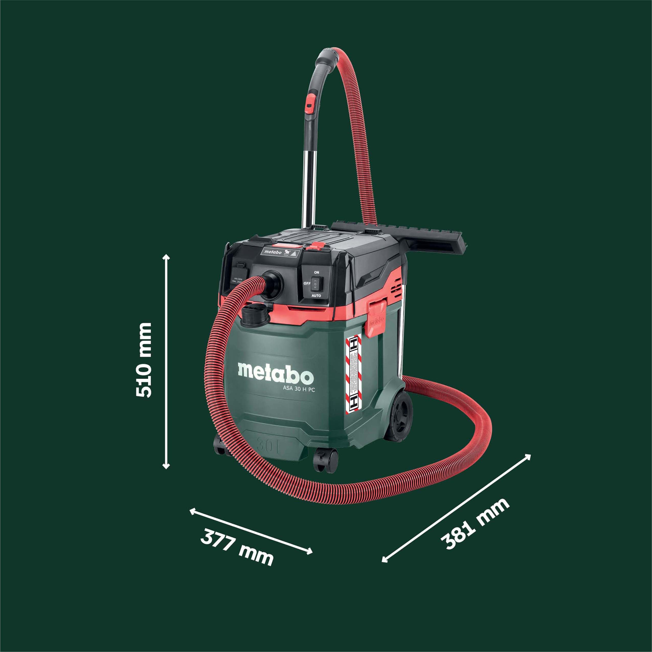 metabo-asa-30-h-pc-allessauger-602088000-nass-trockensauger-staubklasse-h-1200-w image 6