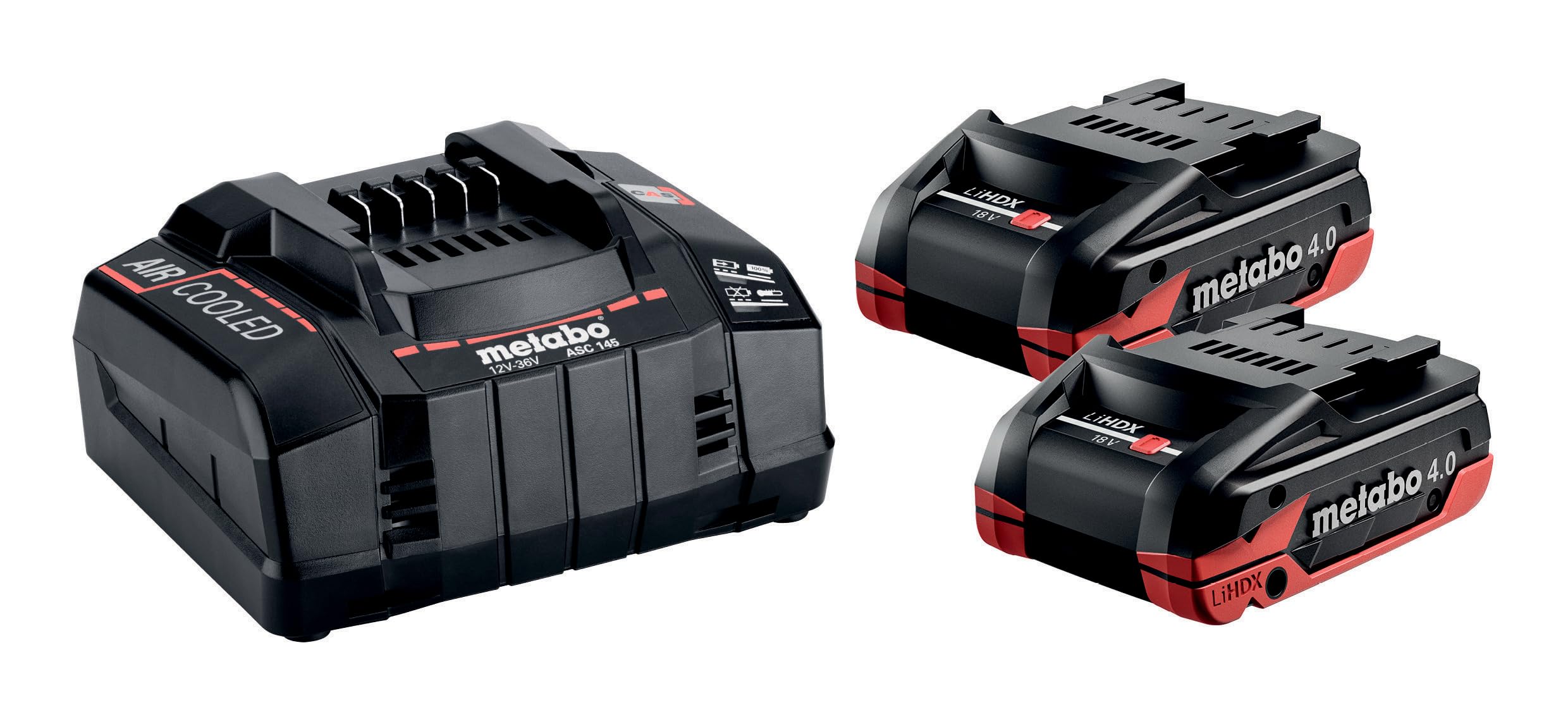 metabo-basis-set-2x-lihdx-4-0-ah-akku-18-v-tabless-asc-145-schnellladeger-t-cas- image 1