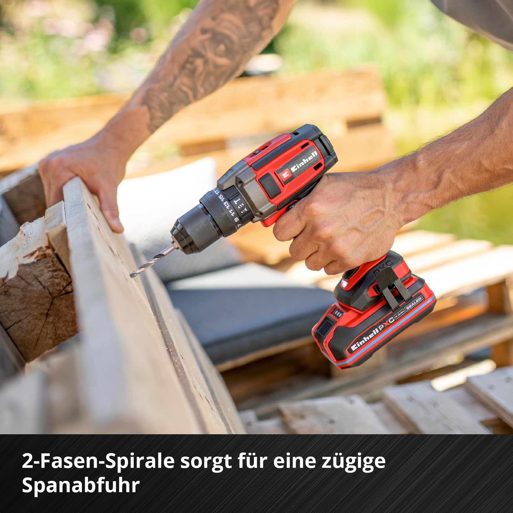 einhell-holzspiralbohrer-set-8-tlg-3-10-mm-zentrierspitze-vorschneider-c45-stahl image 6
