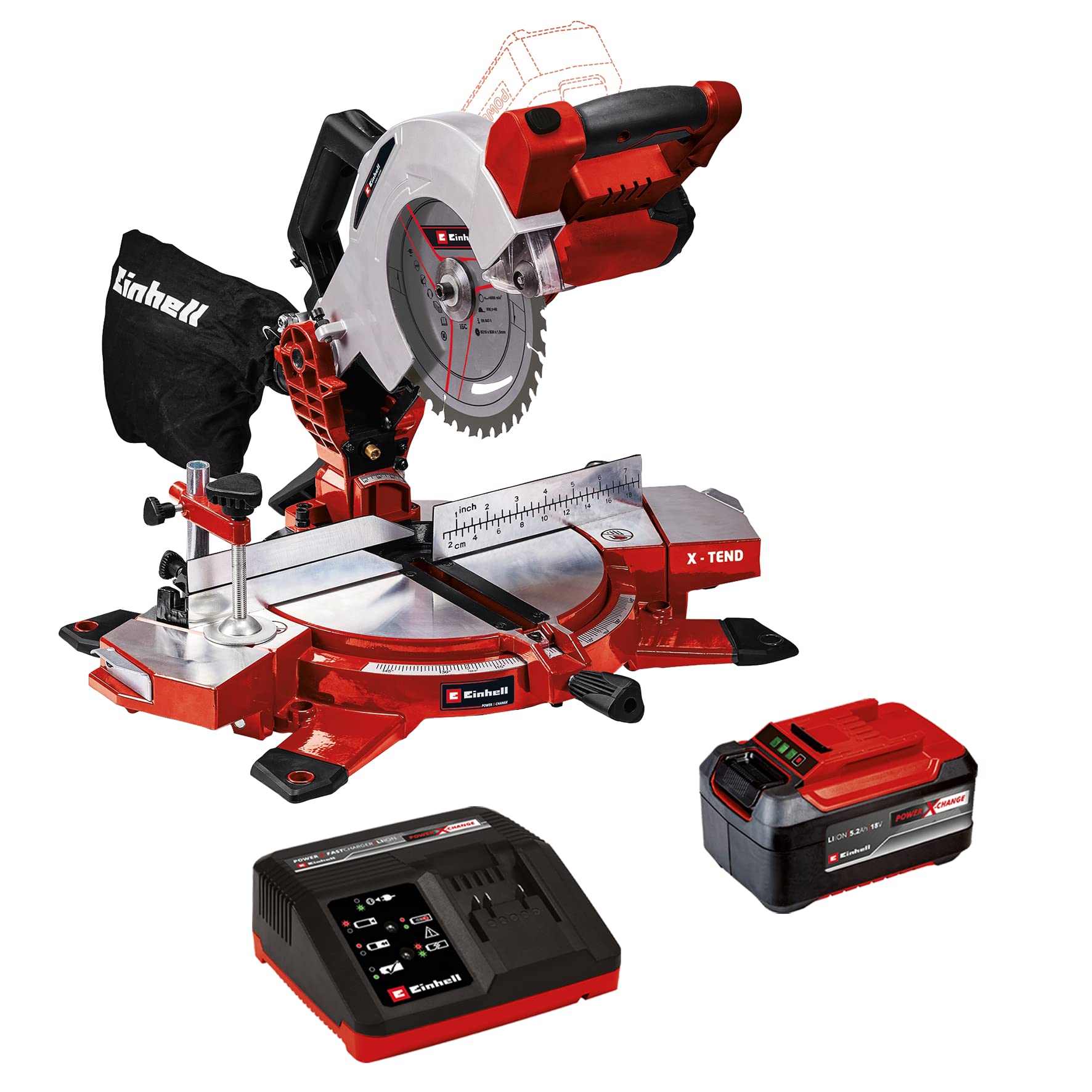 einhell-te-ms-18-210-li-akku-kapps-ge-power-x-change-18v-3-000-min-neigbarer-s-g image 1