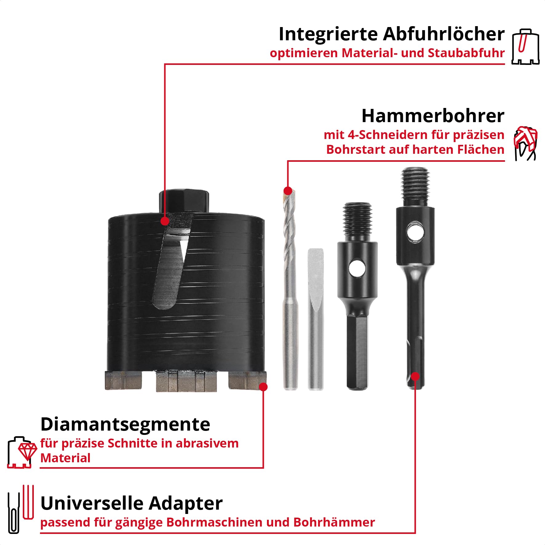 einhell-diamant-bohrkronen-set-82-mm-sds-plus-mit-diamantsegmenten-adaptern-und- image 2