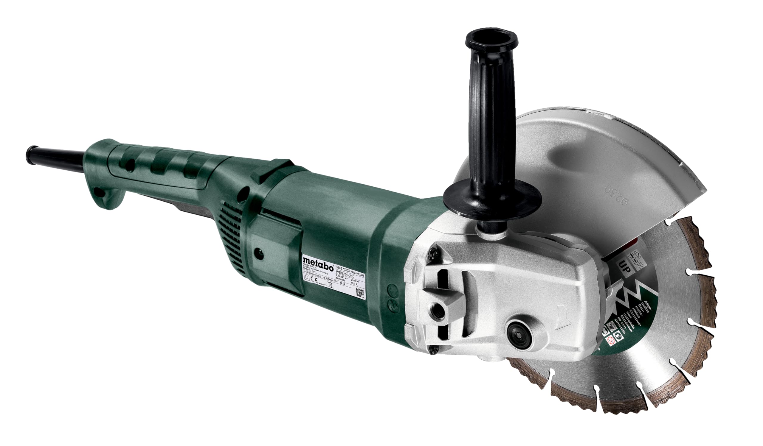 metabo-winkelschleifer-we-2200-230-2200-w-flex-mit-230-mm-trennscheibe-sanftanla image 7