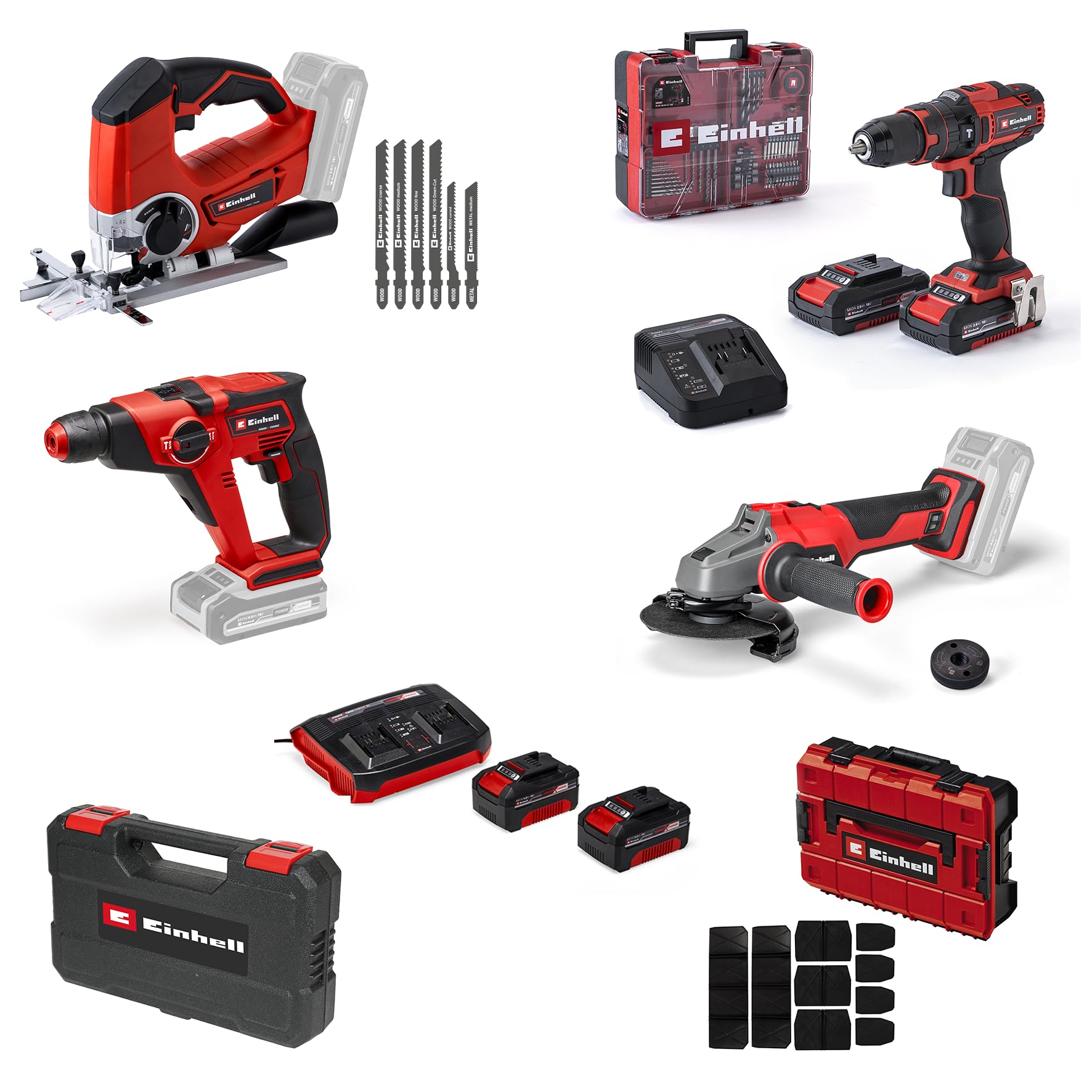 einhell-akku-werkzeug-set-18-v-power-x-change-4-ger-te-stichs-ge-schlagbohrschra image 1