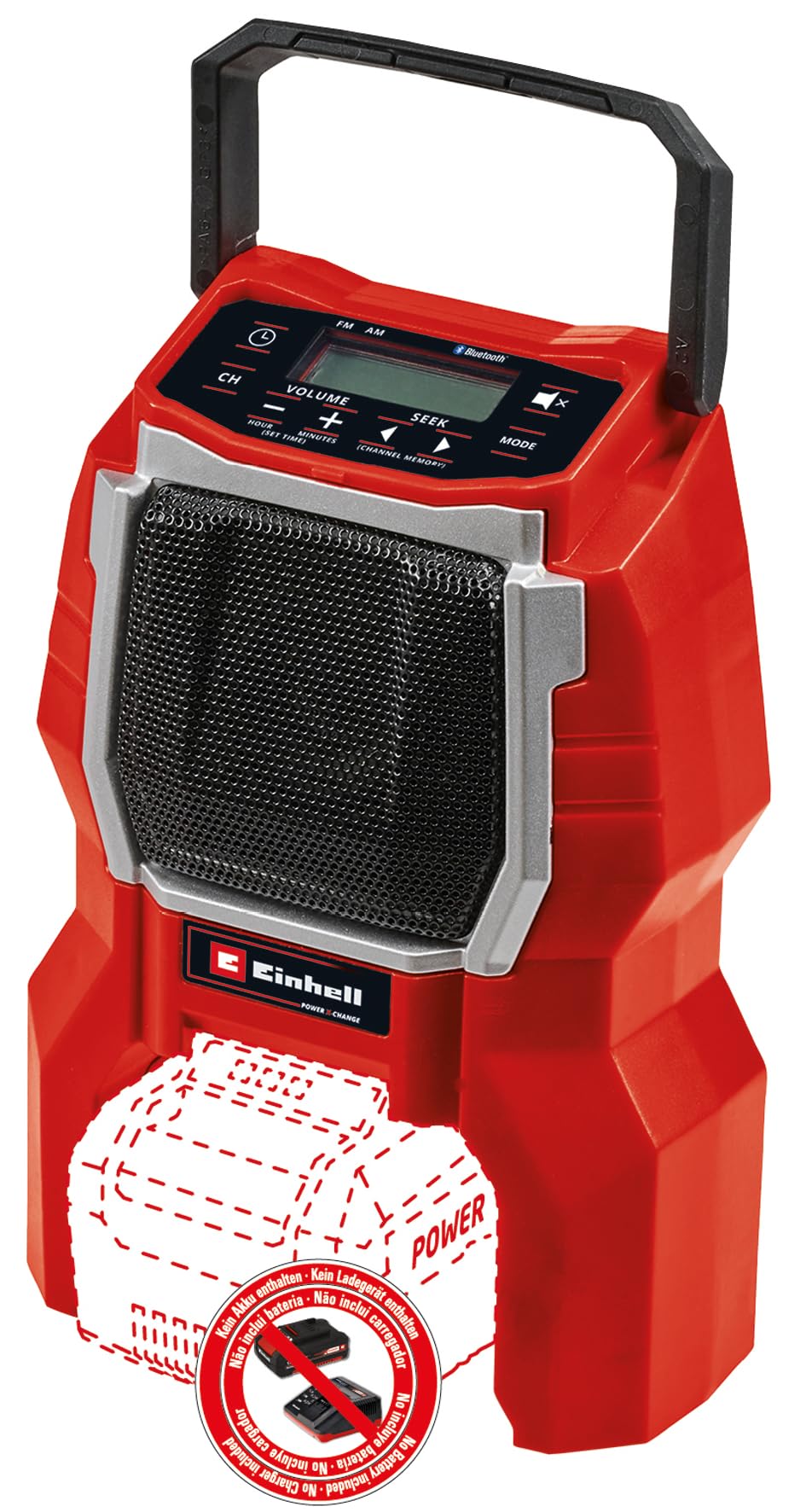 einhell-tc-ar-18-li-power-x-change-akku-radio-solo-18-v-li-ion-am-fm-bluetooth-o image 1