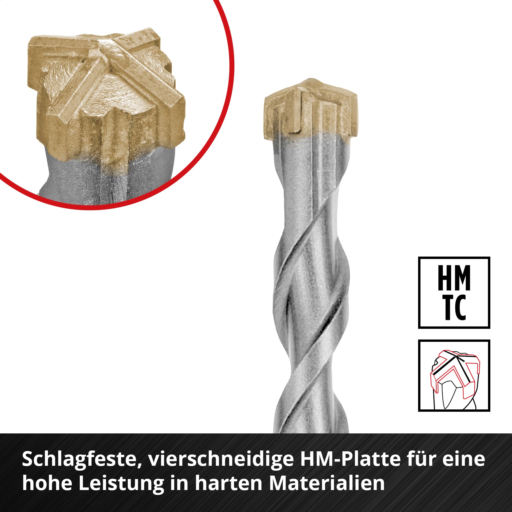 einhell-7-tlg-sds-plus-hammerbohrer-set-160-mm-betonbohrer-aus-40cr-werkzeugstah image 4