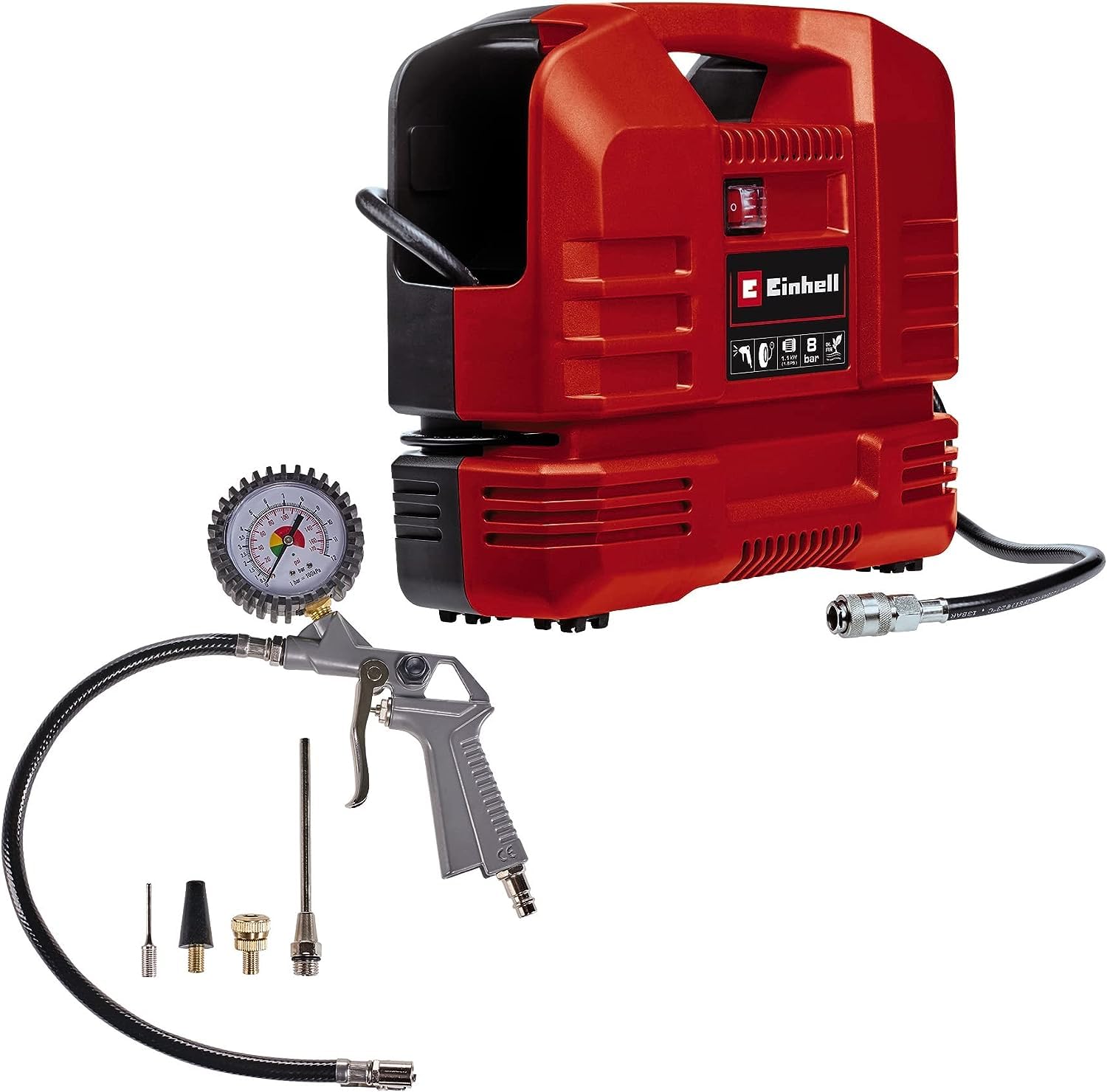 einhell-kompressor-tc-ac-190-of-set-1100-w-koffer-kompressor-max-8-bar-lfrei-ink image 1