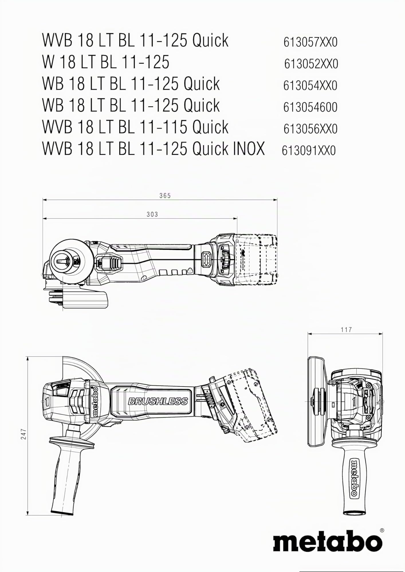 metabo-wvb-18-lt-bl-11-125-quick-akku-winkelschleifer-18-v-brushless-125-mm-inkl image 2