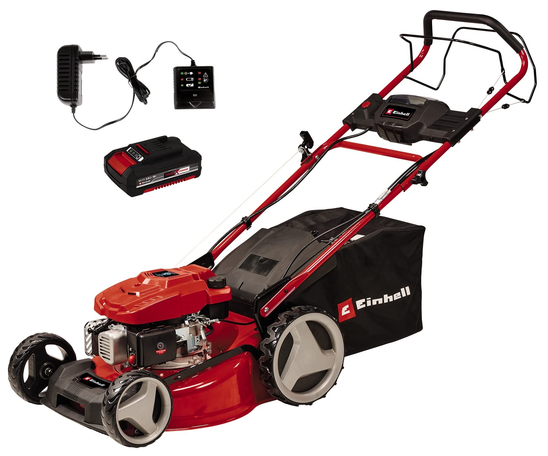 einhell-gc-pm-46-sm-hw-e-li-benzin-rasenm-her-2-kw-4-takt-motor-bis-1400-m-elekt image 1