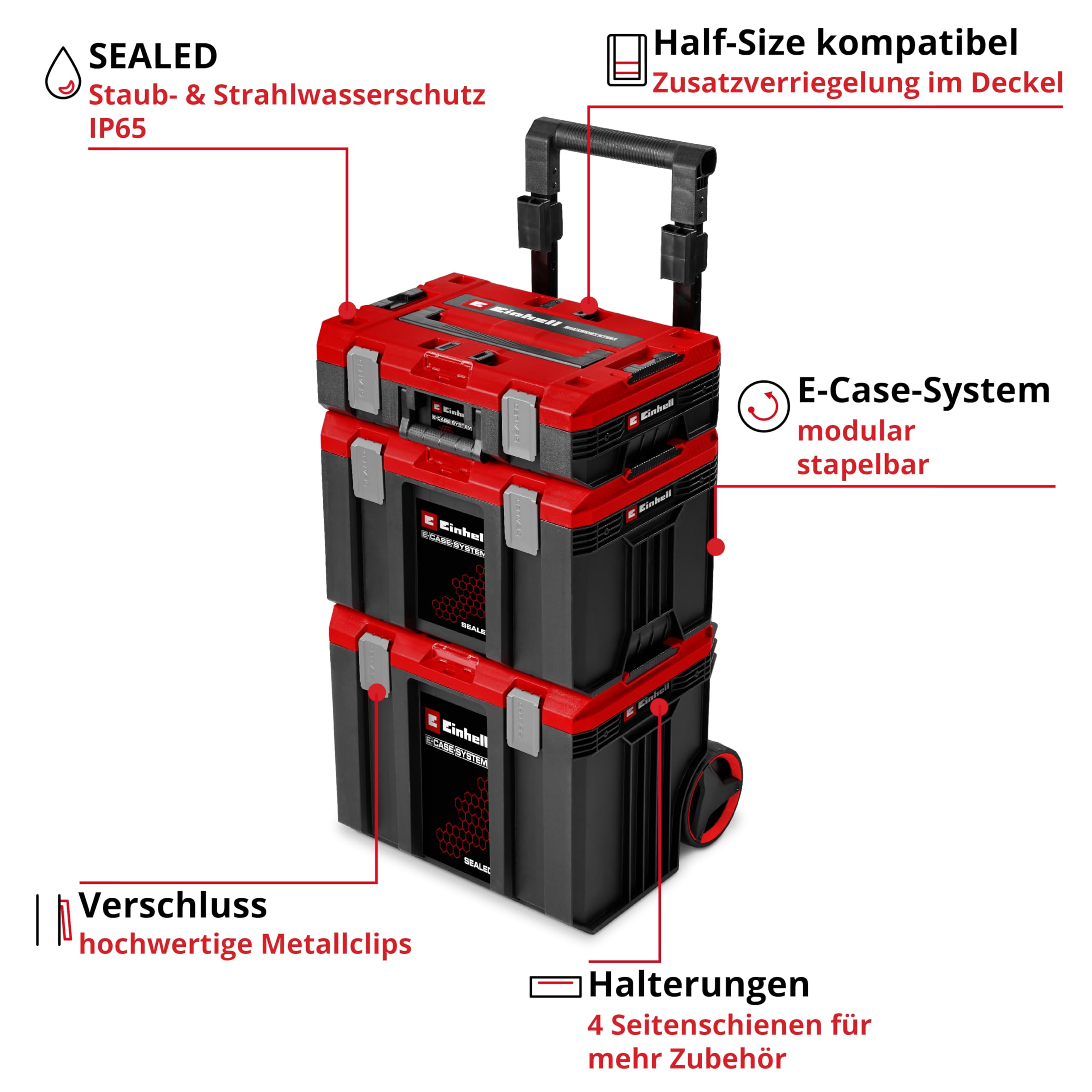 original-einhell-e-case-rolling-workshop-sealed-rollende-werkstatt-aus-3-koffern image 2