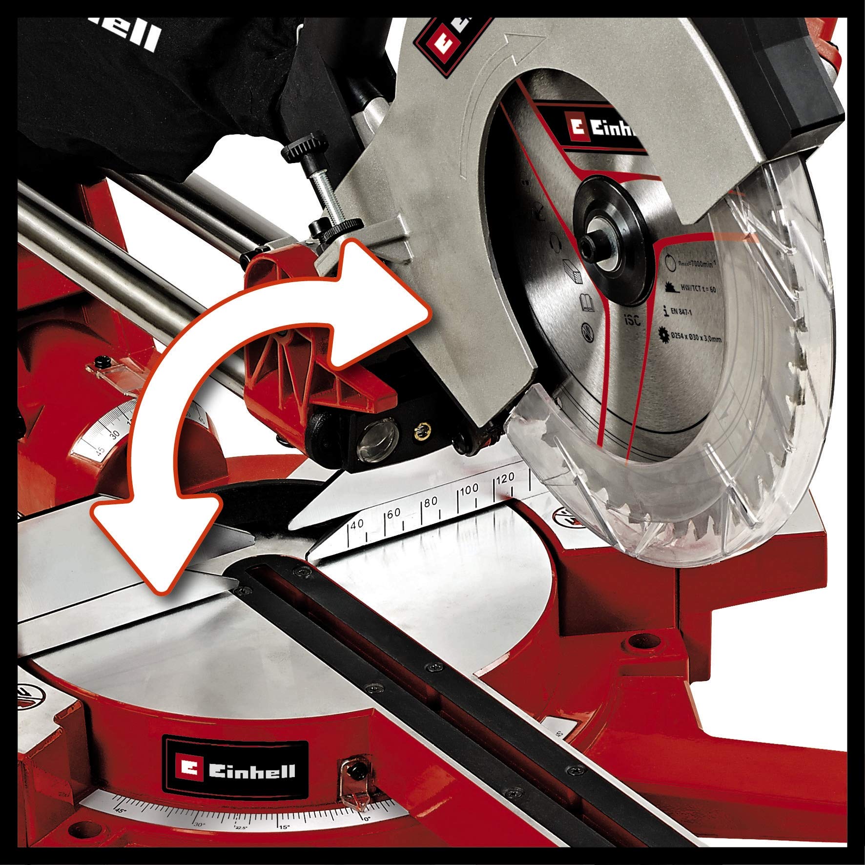 einhell-te-sm-2534-dual-zug-kapp-gehrungss-ge-1800-w-250-mm-s-geblatt-beidseitig image 4