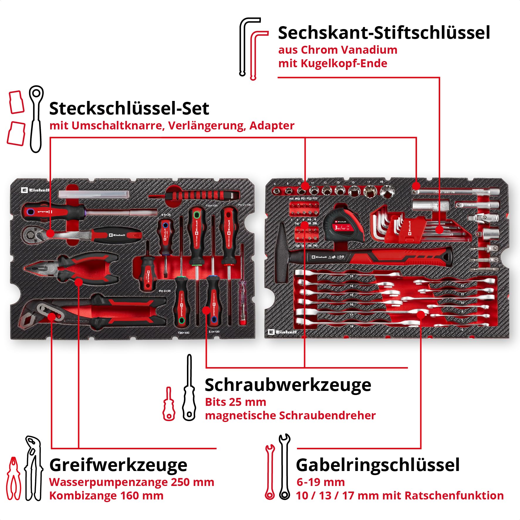 original-einhell-e-case-80-tlg-werkzeugkoffer-stapelbares-werkzeug-set-aus-chrom image 5