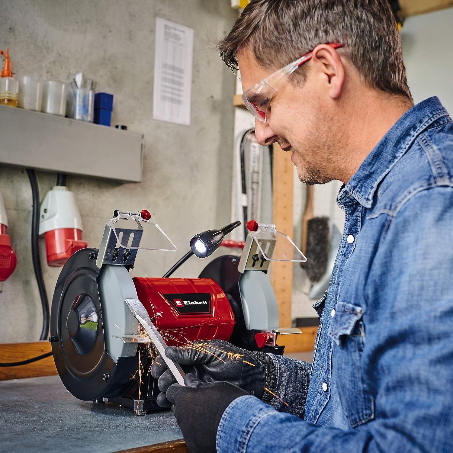 einhell-doppelschleifer-tc-bg-200-l-400-w-200-32-25-mm-schleifscheiben-schwenkba image 3