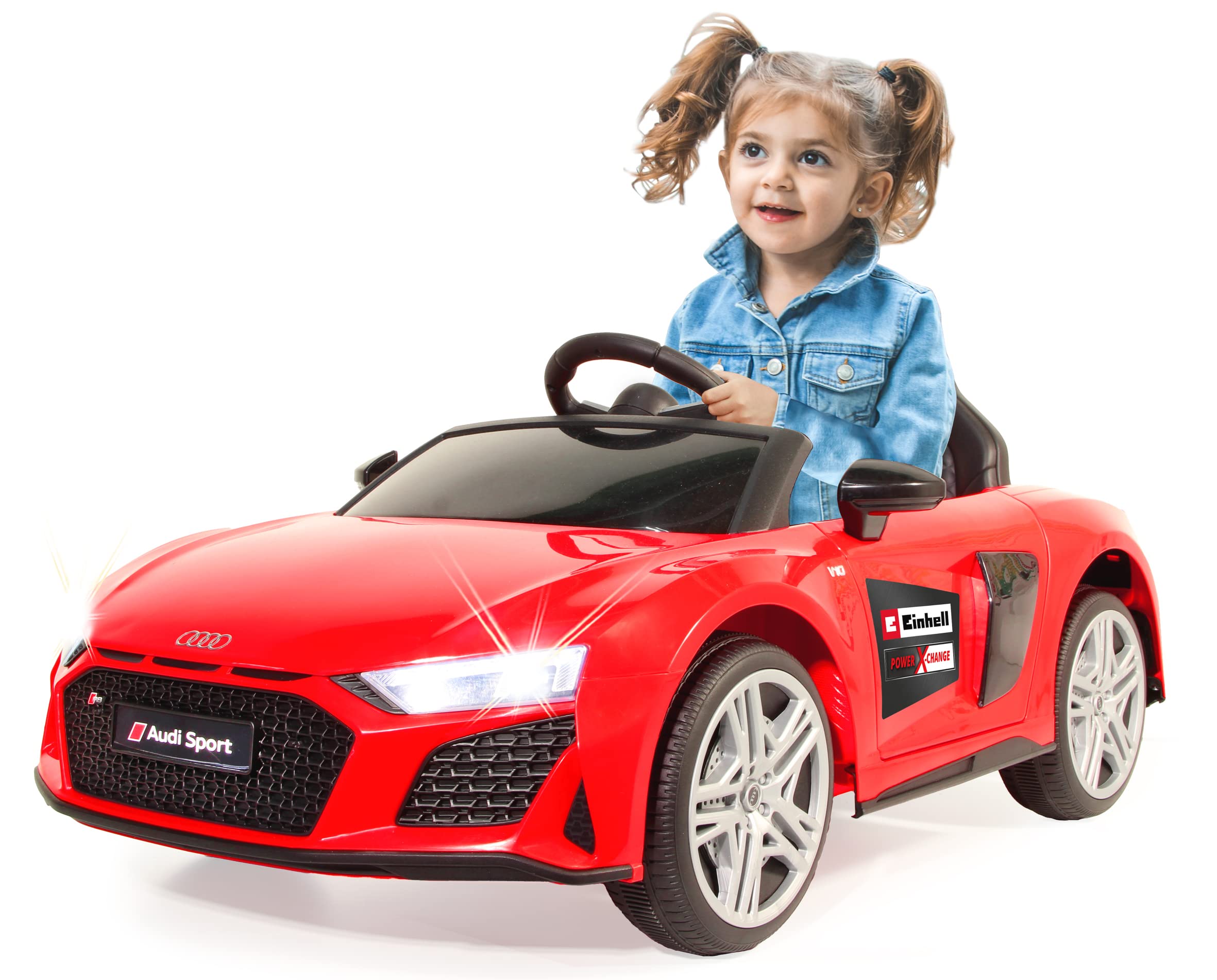 einhell-ride-on-audi-r8-spyder-18v-power-x-change-kinder-elektroauto-offiziell-l image 2