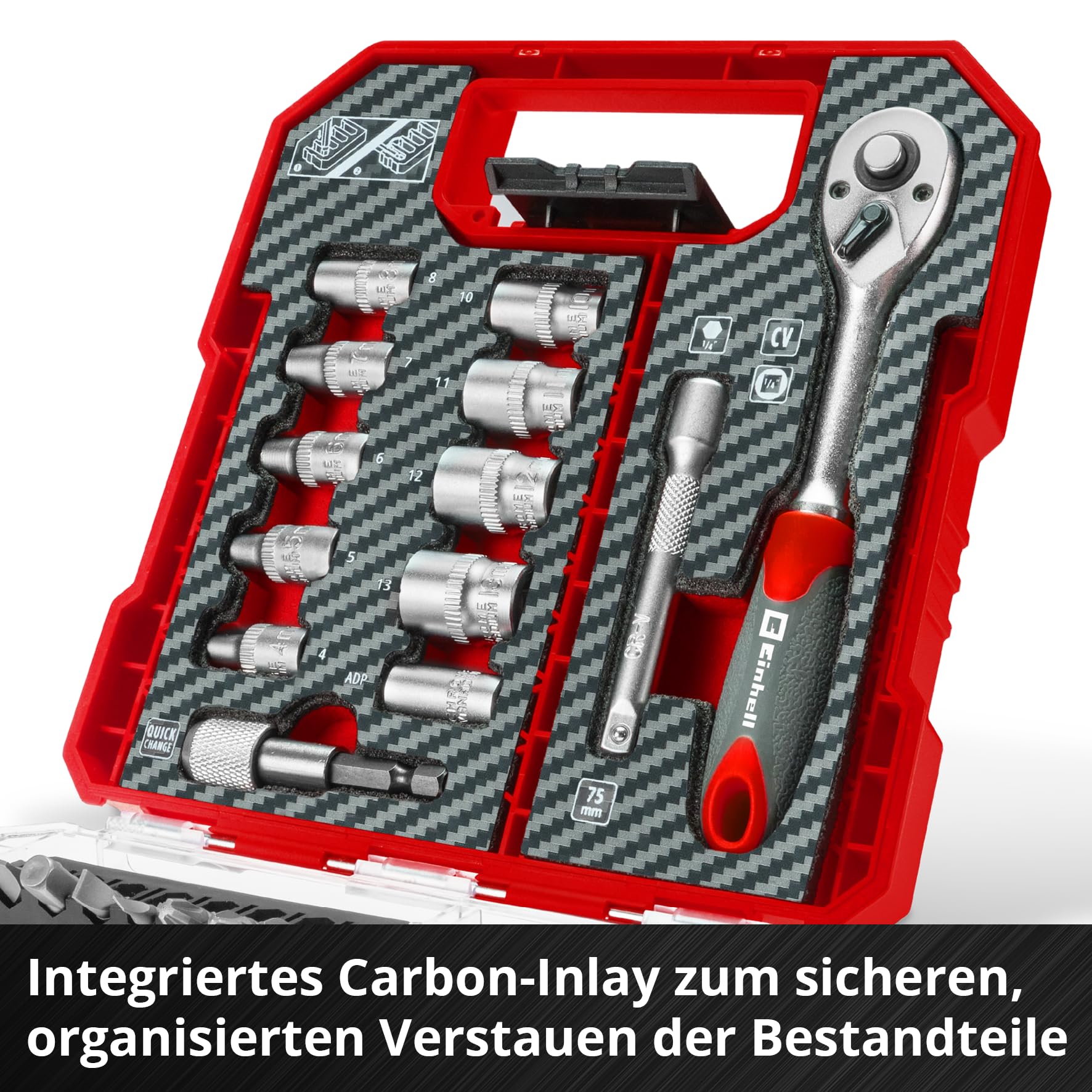 original-einhell-l-case-37-tlg-bit-und-ratschen-set-25-mm-bits-aus-s2-stahl-umsc image 8