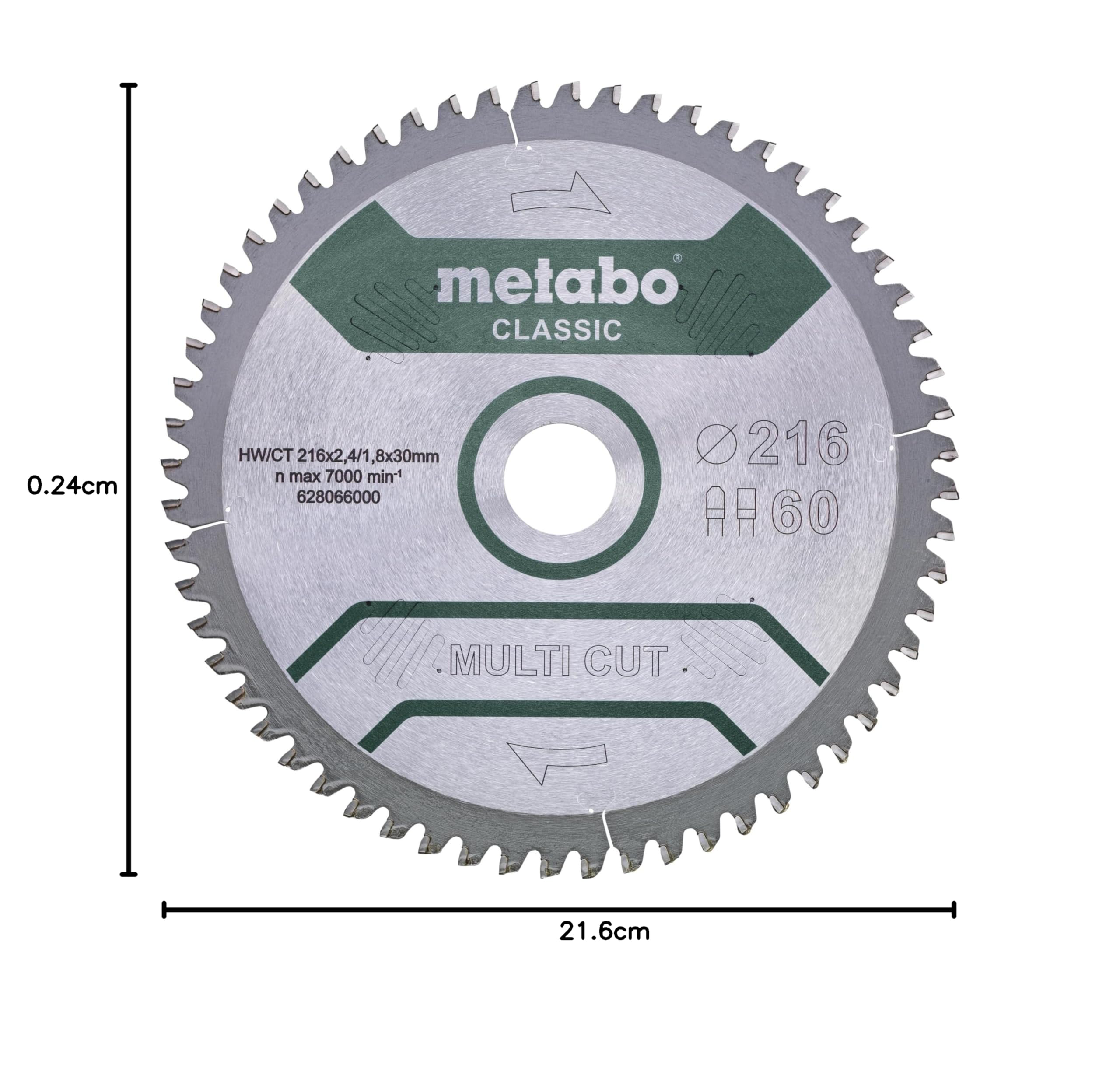 metabo-kreiss-geblatt-precision-cut-216-x-30-mm-z60-fz-tz-holz-laminat-hartmetal image 6