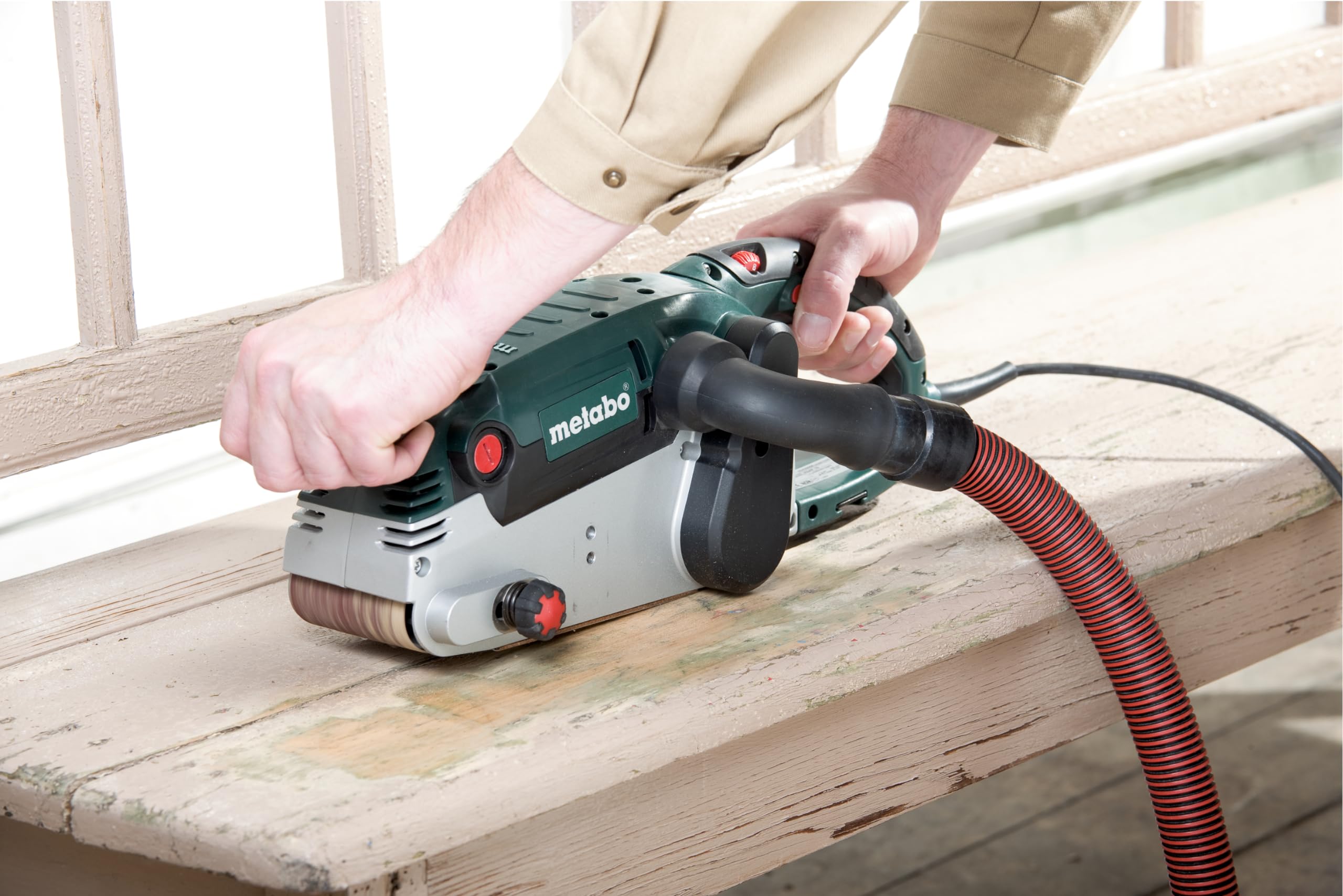 metabo-bae-75-bandschleifer-1010-w-schleifmaschine-f-r-holz-metall-vtc-elektroni image 4