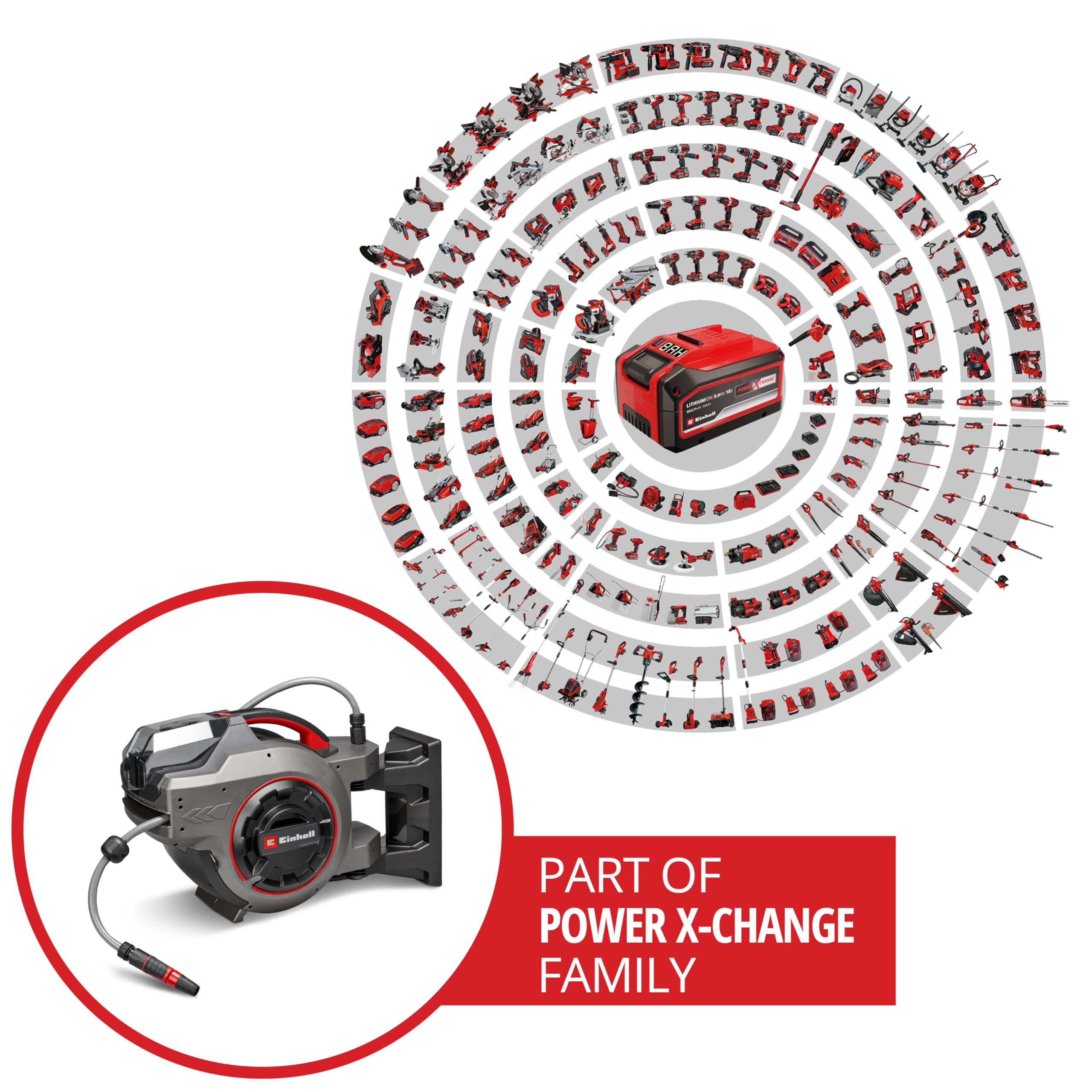 einhell-akku-schlauchtrommel-ge-hr-18-30-1-li-solo-power-x-change-18-v-automatis image 2