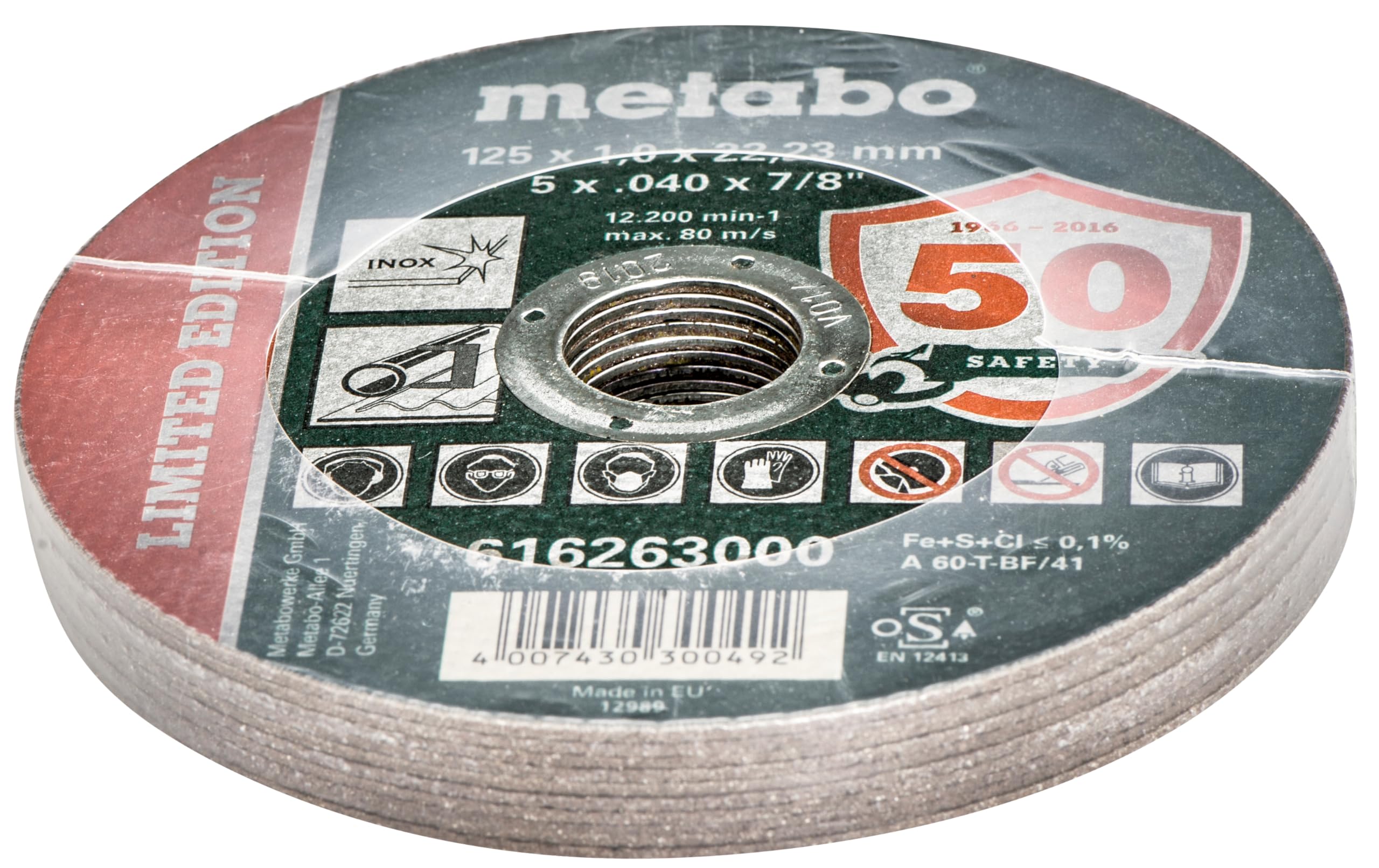 metabo-limited-edition-trennscheibe-125-x-1-0-x-22-23-mm-inox-100-st-ck-gerade-a image 2