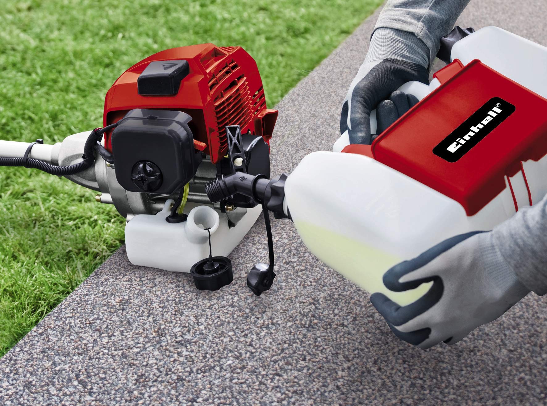 einhell-benzin-sense-gh-bc-43-as-1-25-kw-2-takt-motor-3-zahn-messer-und-doppelfa image 4