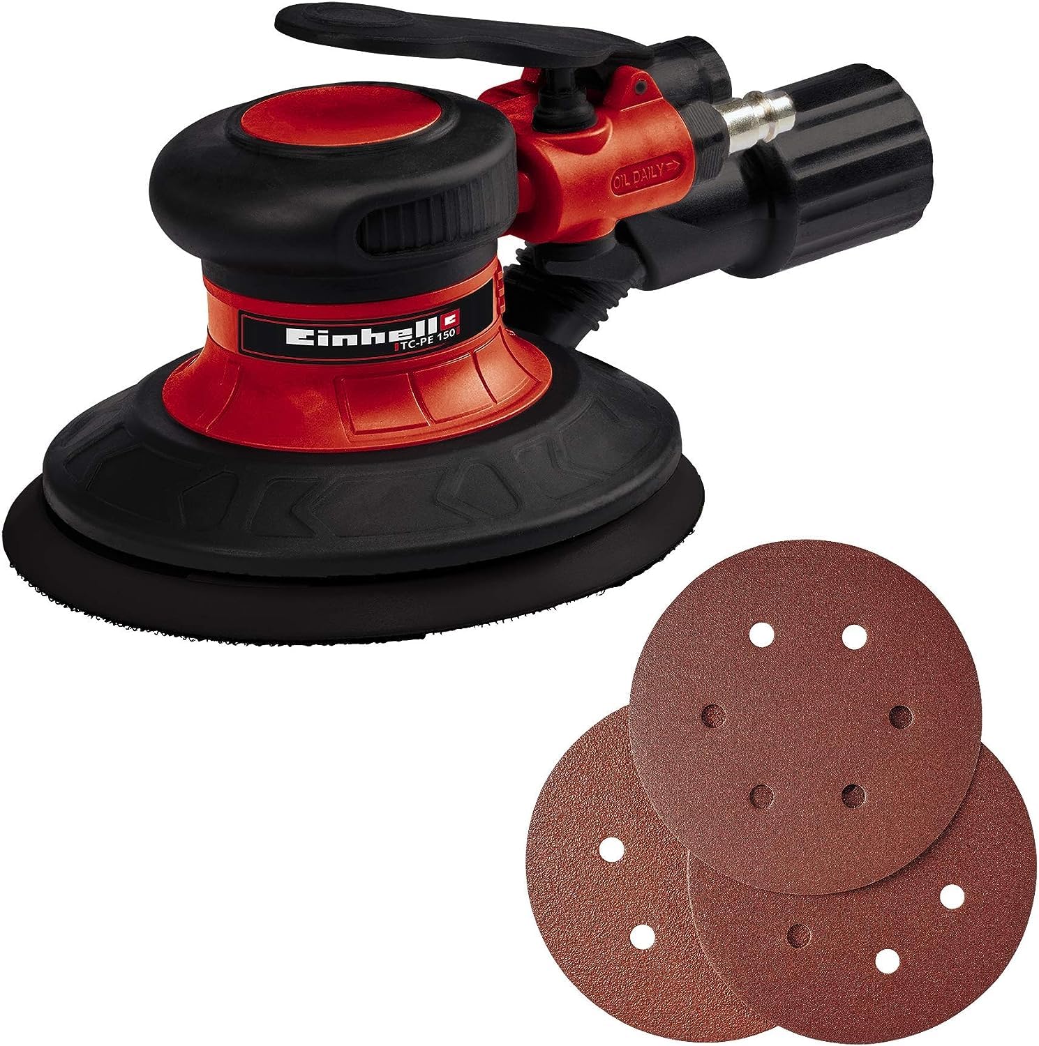 einhell-tc-pe-150-druckluft-exzenterschleifer-150-mm-schleifteller-stufenloser-r image 1