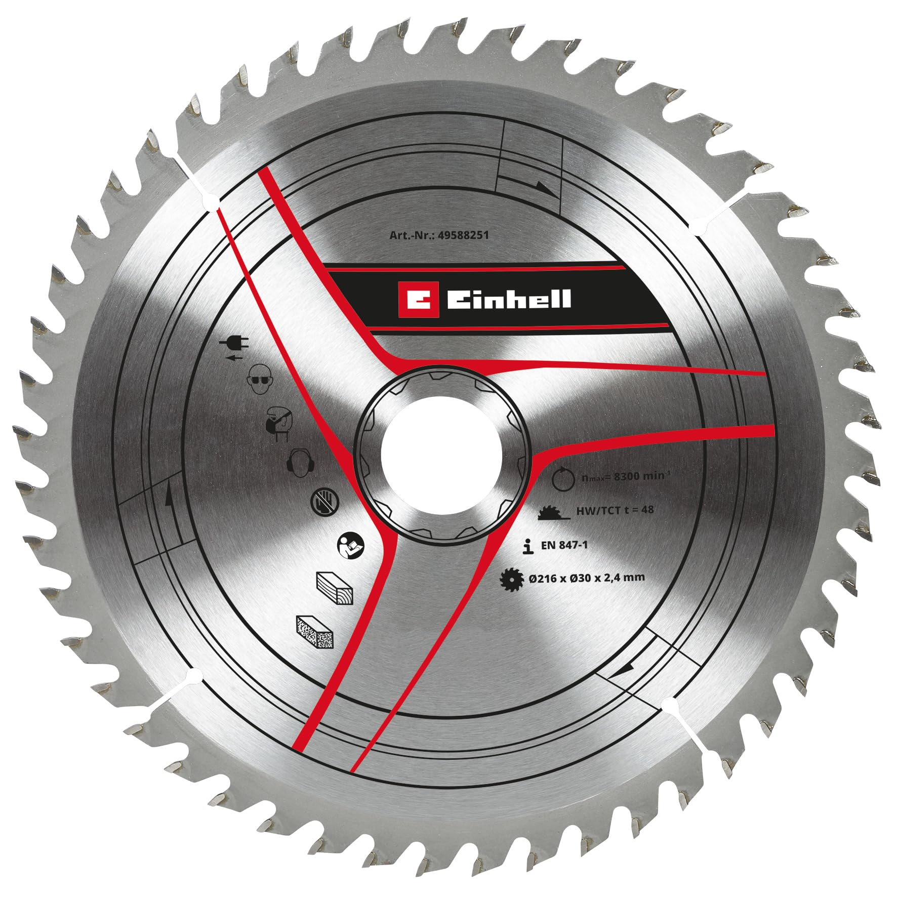 original-einhell-kreiss-geblatt-216x30-48-geschr-nkte-hartmetallz-hne-f-r-zug-ka image 1