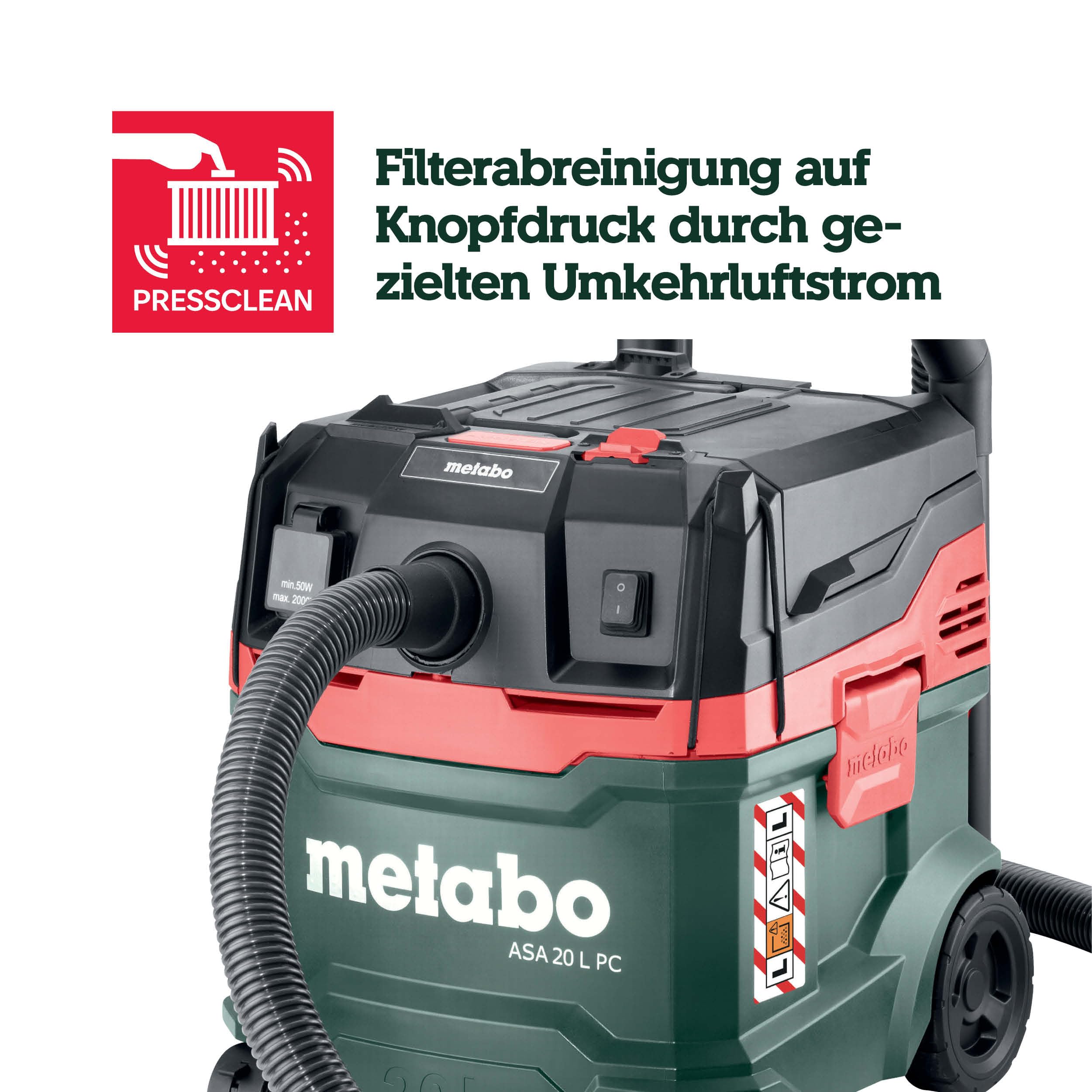 metabo-allessauger-asa-20-l-pc-nass-trockensauger-staubklasse-l-1200-w-mit-press image 7