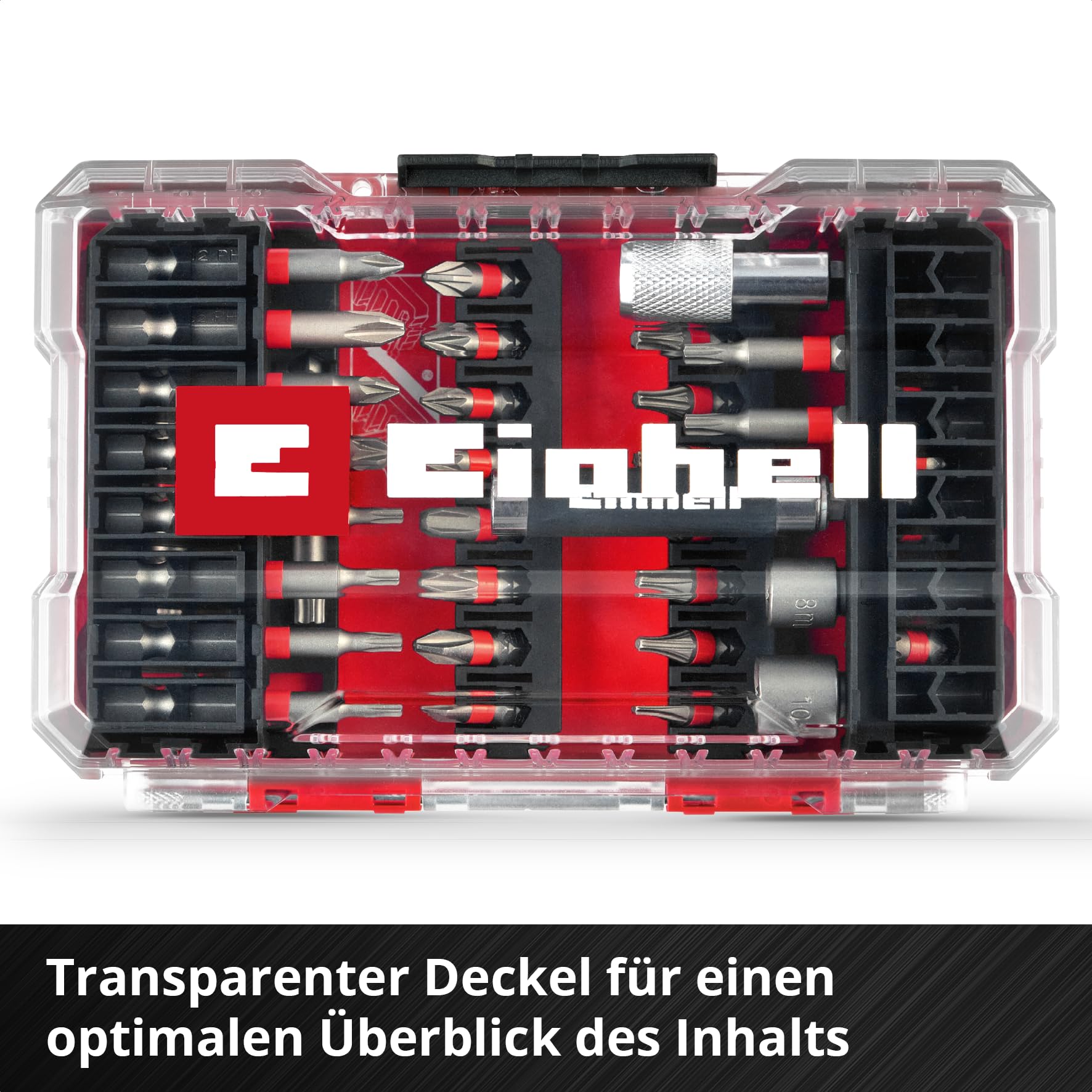 original-einhell-m-case-42-tlg-bit-set-s2-stahl-bits-25-50-mm-magnethalter-steck image 7