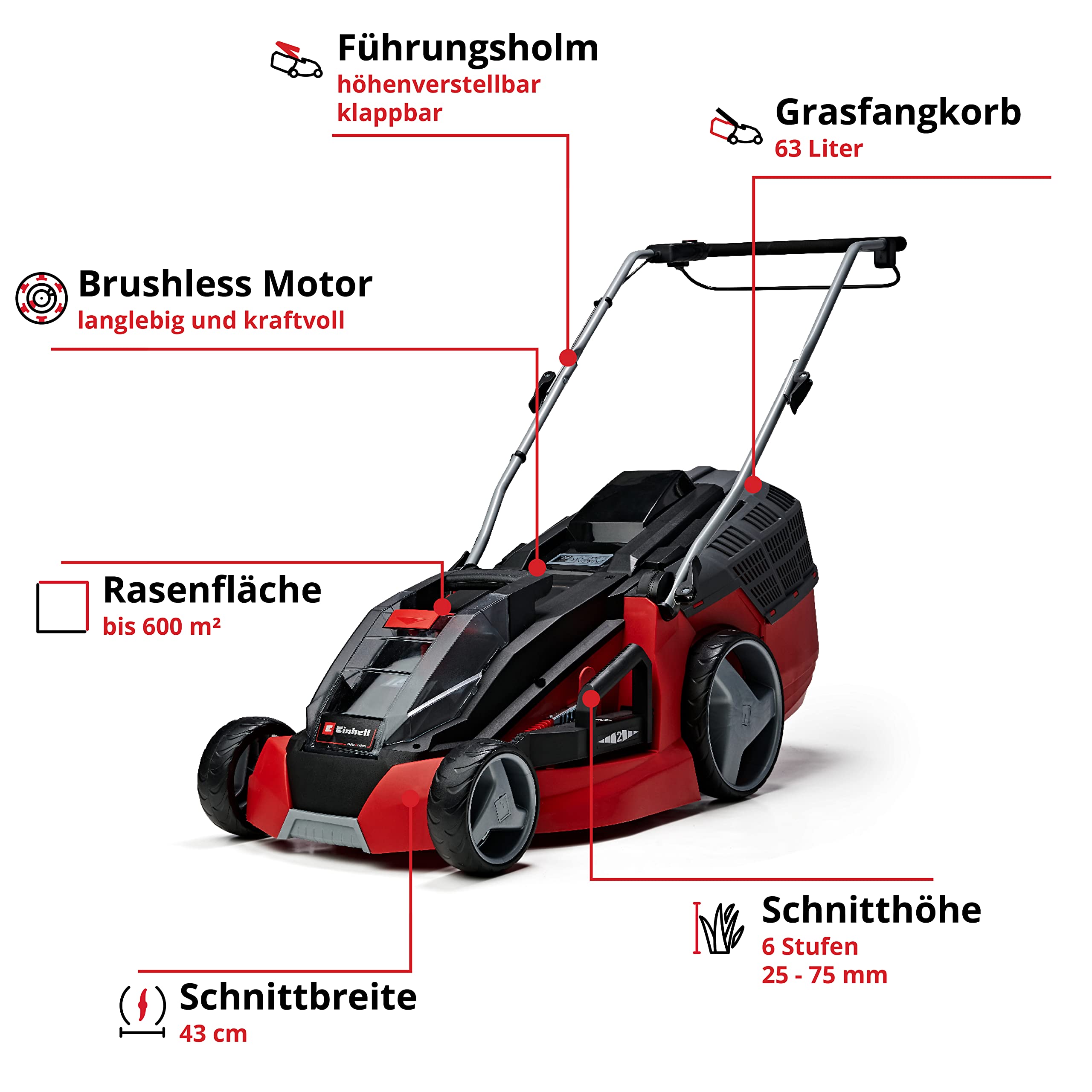 einhell-ge-cm-43-li-m-kit-akku-rasenm-her-power-x-change-36-v-43-cm-schnittbreit image 3