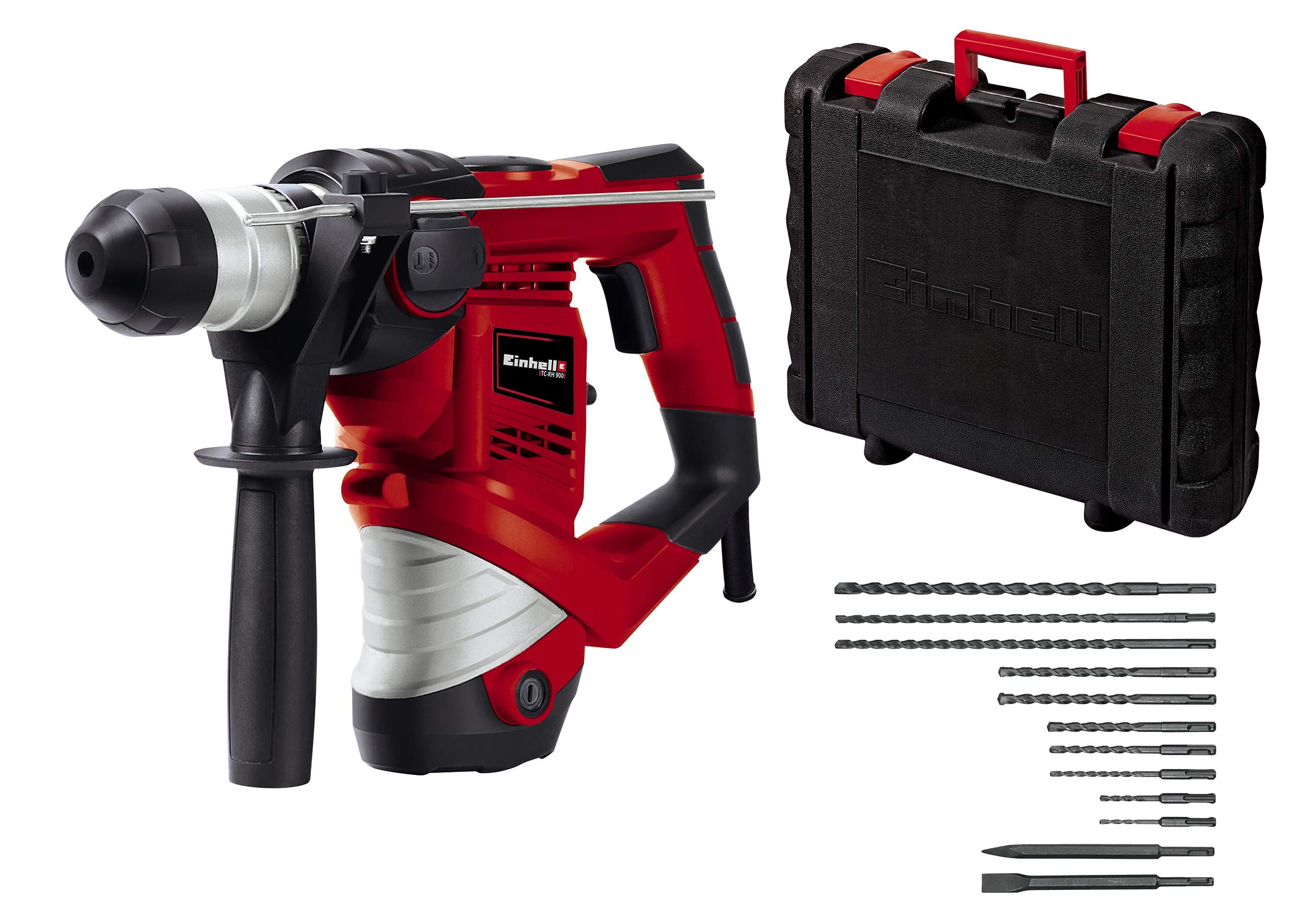 einhell-bohrhammer-set-tc-rh-900-kit-900-w-3-j-bohren-hammerbohren-mei-eln-sds-p image 1