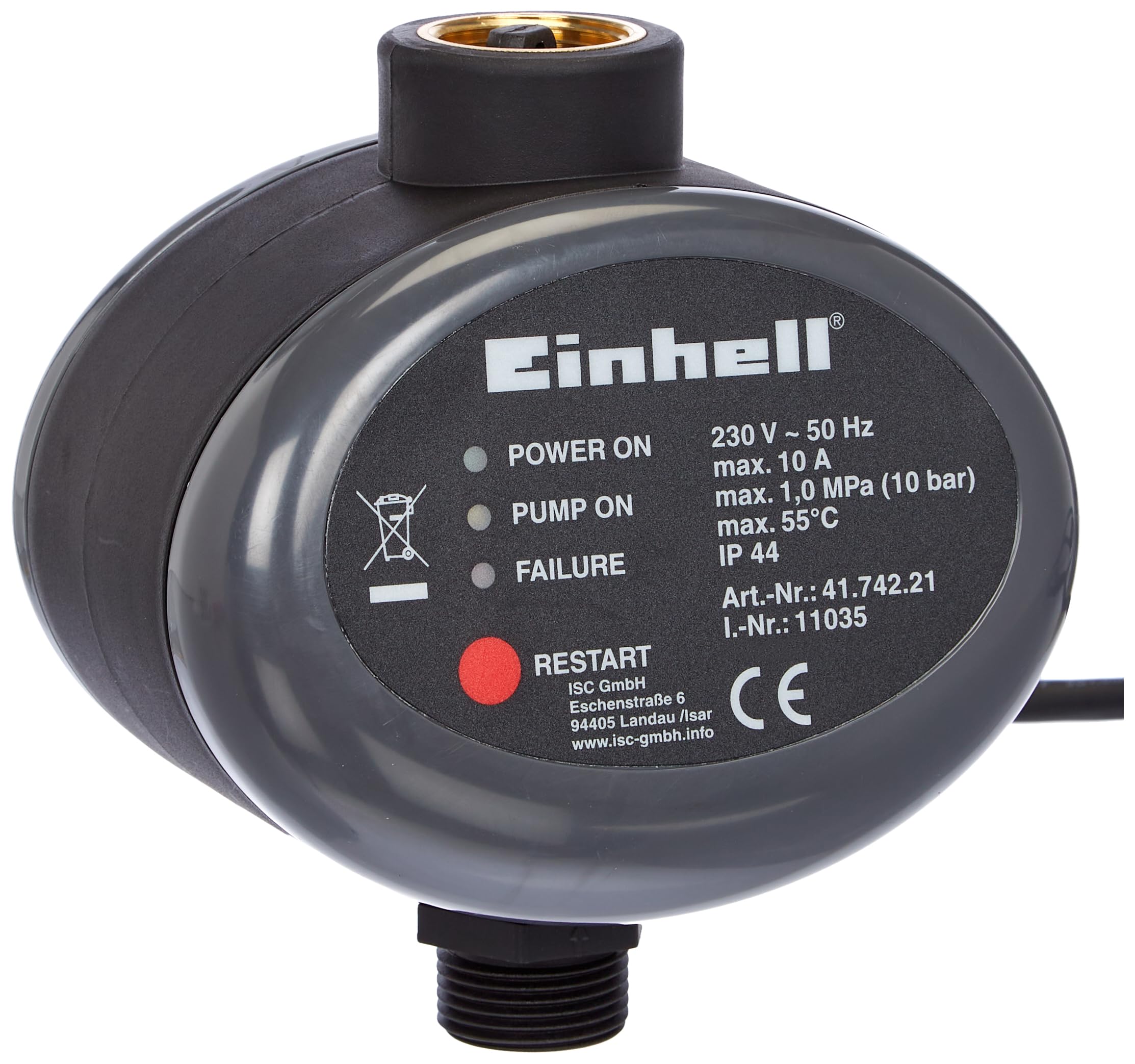 original-einhell-elektrischer-durchflussschalter-10-bar-pumpensteuerung-mit-r-ck image 1