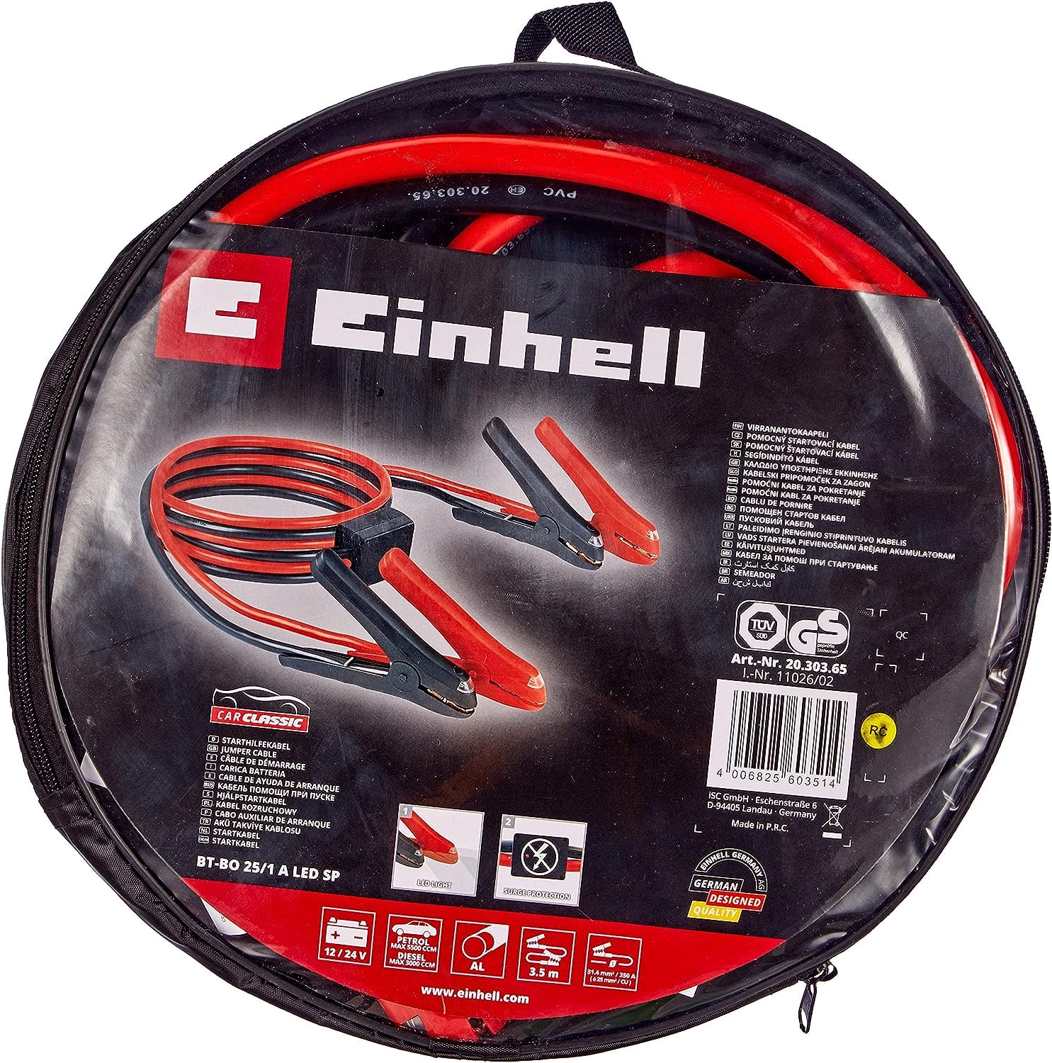 einhell-starthilfekabel-bt-bo-25-1-a-led-sp-25-mm-led-beleuchtete-polzangen-f-r- image 2