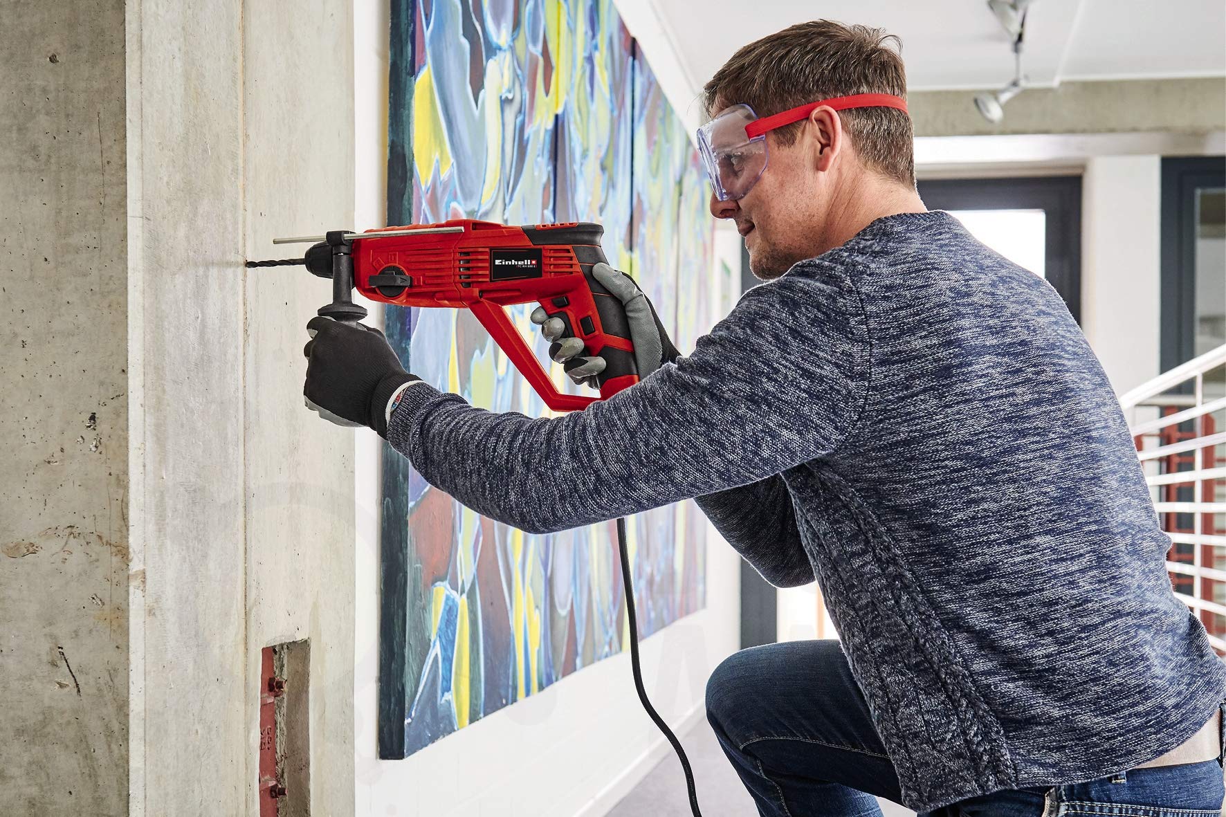 einhell-bohrhammer-tc-rh-800-e-800-w-sds-plus-bohrhammer-mit-2-5-j-26-mm-betonbo image 2