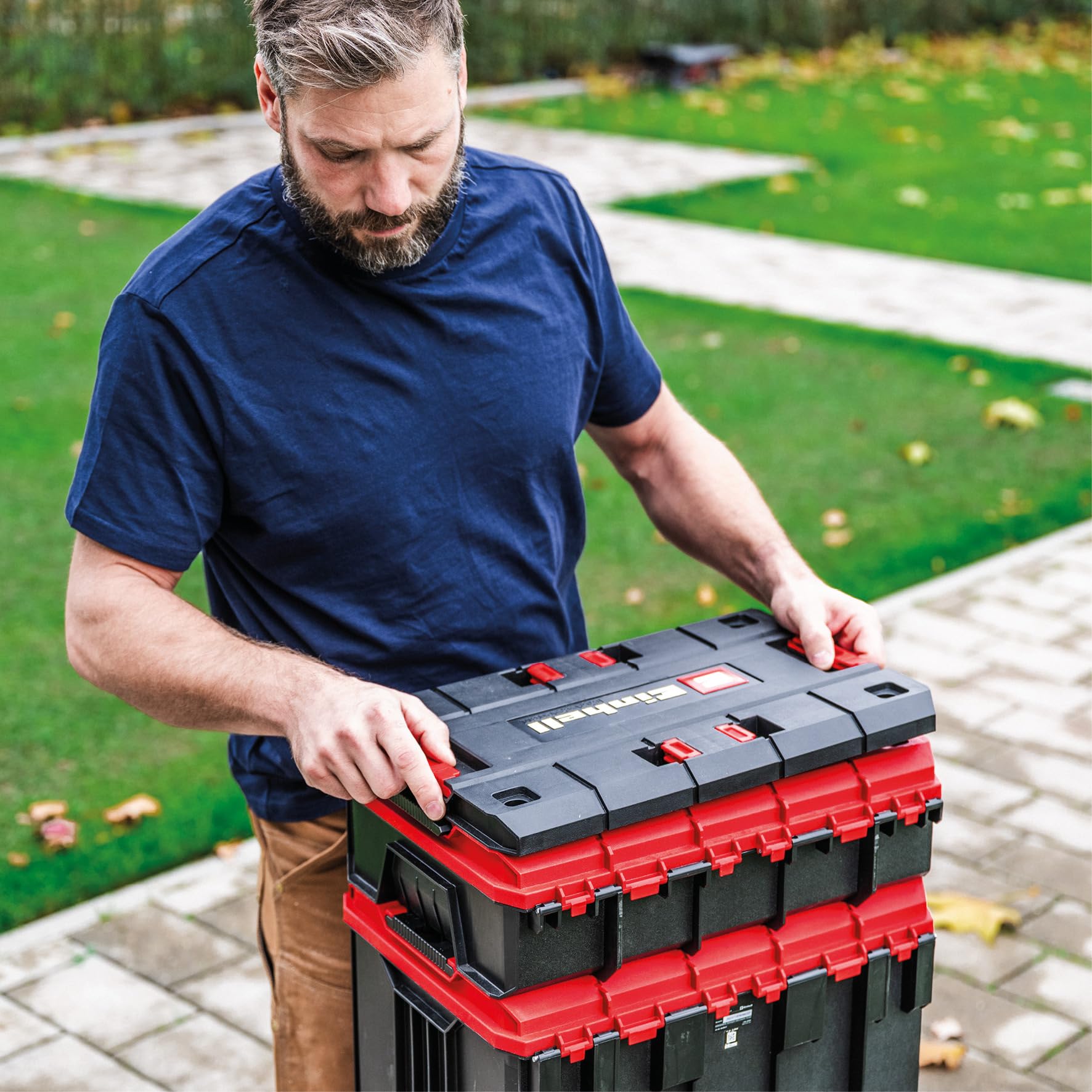 original-einhell-e-case-adapterplatte-max-300-kg-belastbar-stapelbar-verriegelba image 2