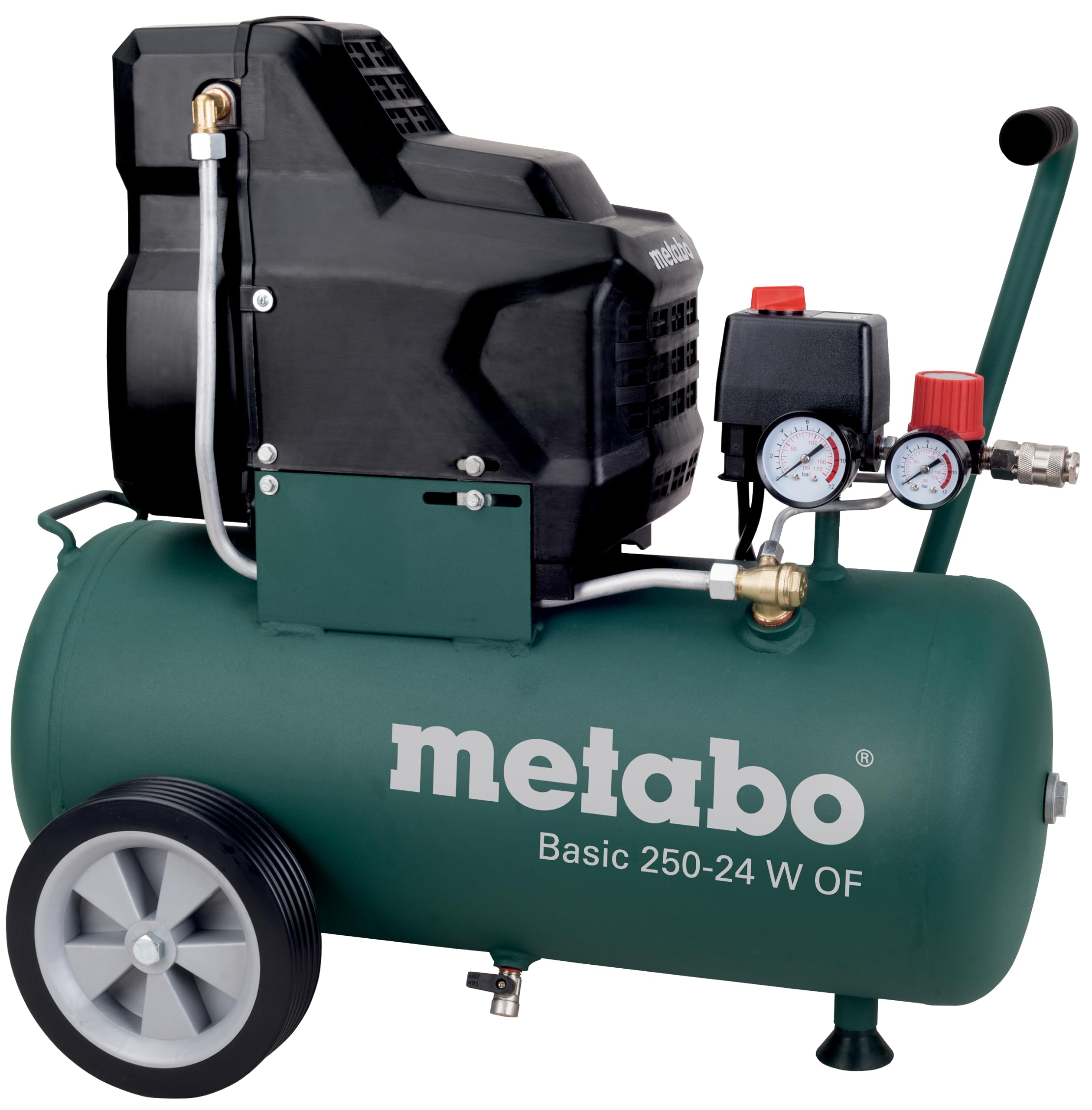 metabo-kompressor-basic-250-24-w-of-24-l-lfreier-kolbenkompressor-mit-manometer- image 1