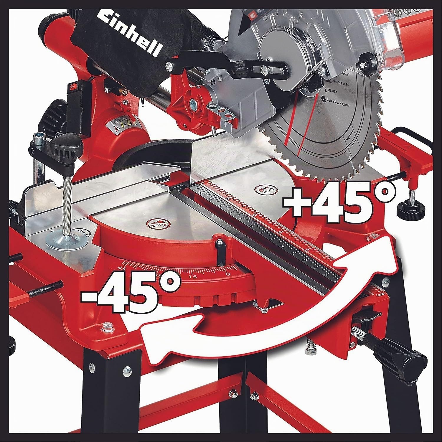 einhell-zug-kapp-gehrungss-ge-tc-sm-2531-2-u-1900-w-254-mm-s-geblatt-untergestel image 2