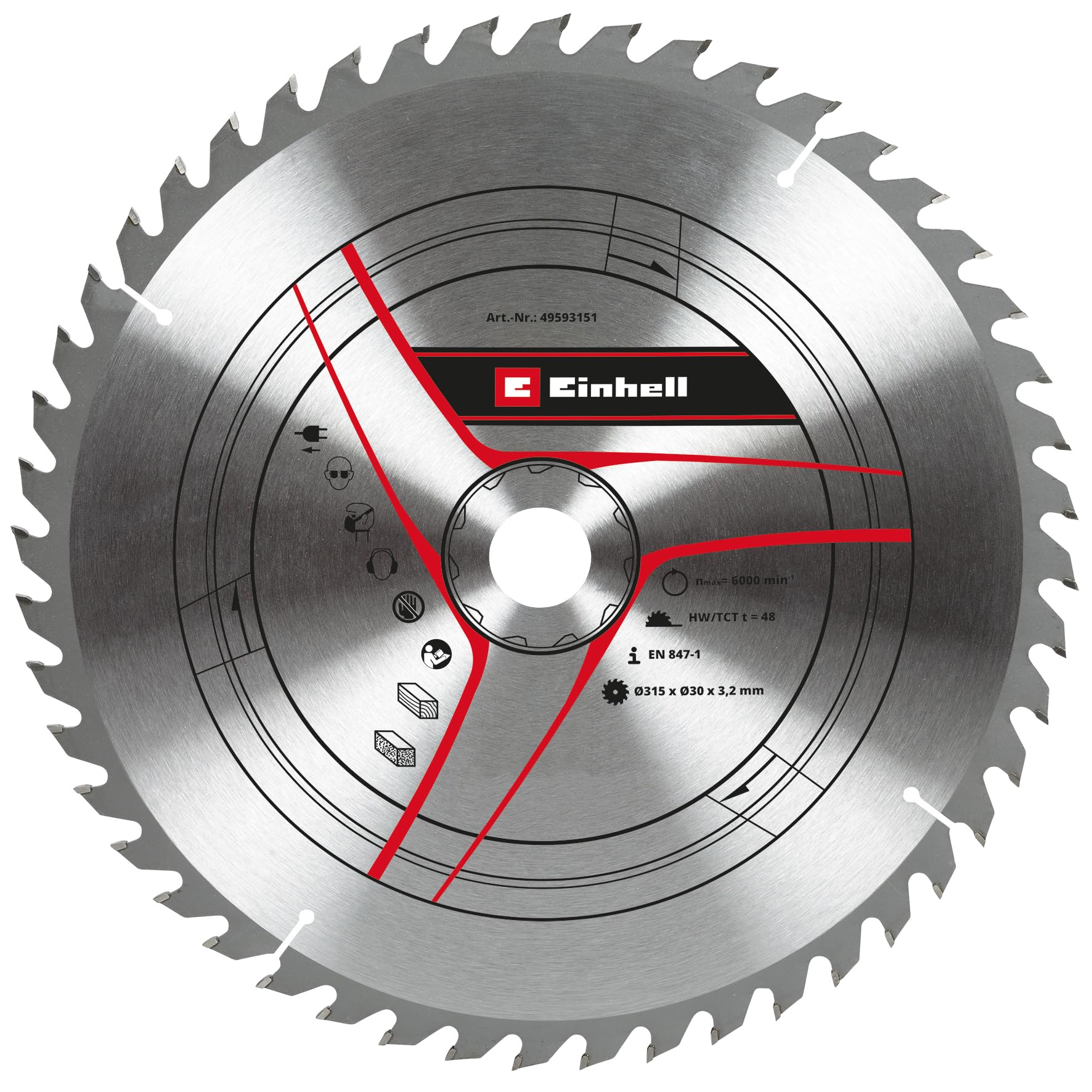 original-einhell-kreiss-geblatt-315x30-mm-48-geschr-nkte-z-hne-f-r-tischkreiss-g image 1