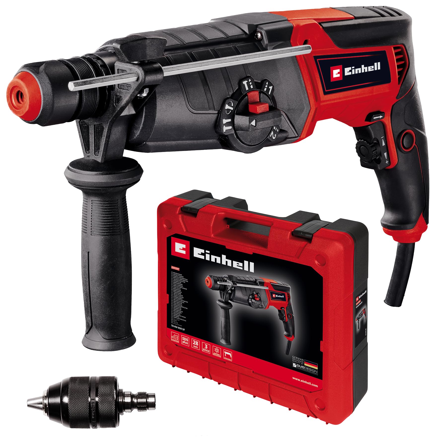 einhell-bohrhammer-te-rh-950-5f-950-w-2-gang-getriebe-3-j-schlagst-rke-sds-plus- image 1