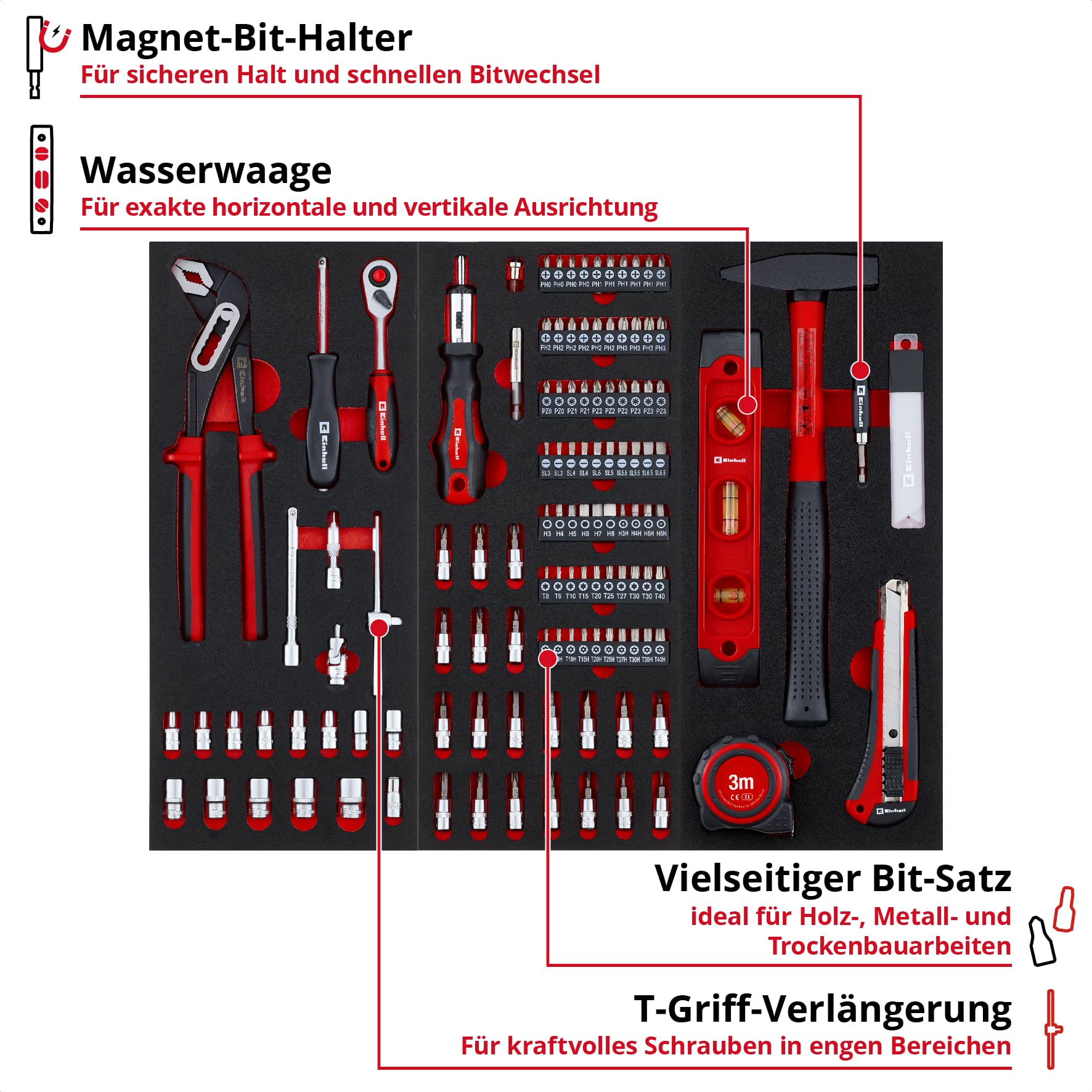 einhell-6-pads-werkzeugset-f-r-werkstattwagen-299-teile-inkl-pr-zisionsbits-zang image 3