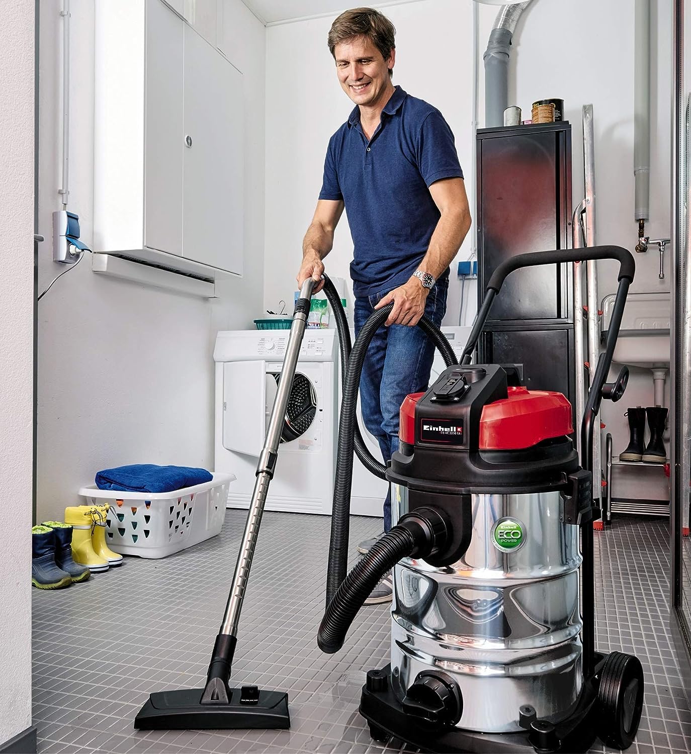 einhell-nass-trockensauger-te-vc-2230-sa-1-150-w-30-l-edelstahlbeh-lter-blasansc image 2