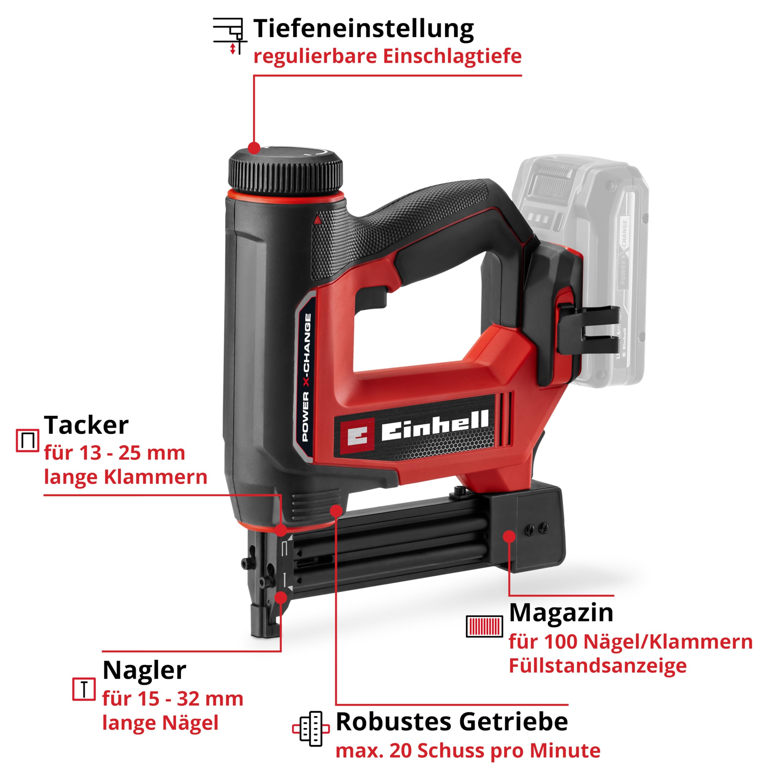 einhell-akku-nagler-tacker-te-cn-18-32-li-solo-power-x-change-18-v-2-in-1-bis-32 image 3