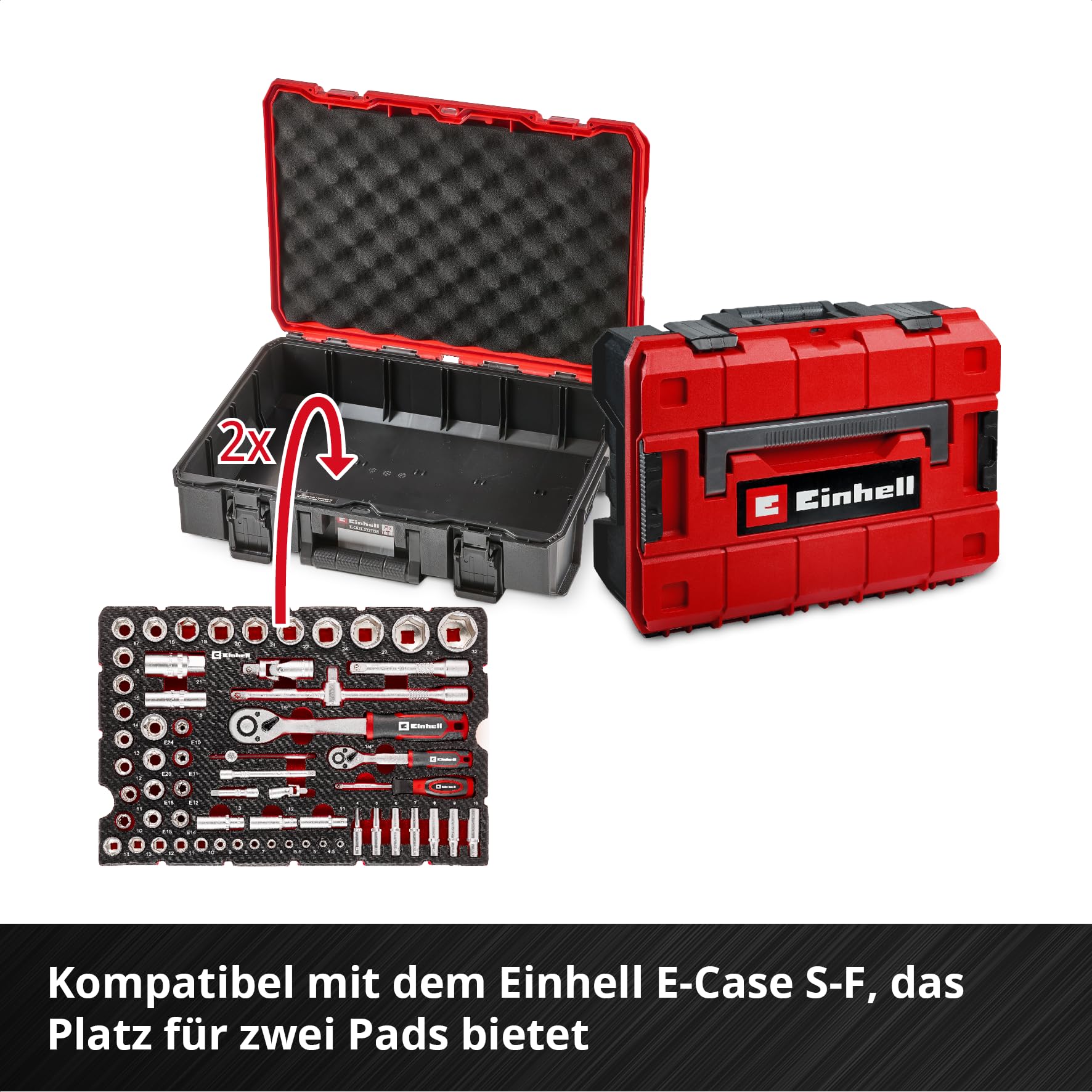 einhell-pad-steckn-sse-und-ratschen-60-tlg-e-case-system-umschaltknarren-72-z-hn image 2