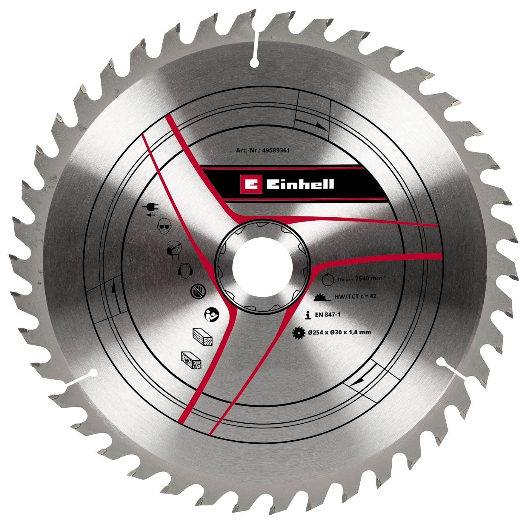 original-einhell-kreiss-geblatt-254-30-mm-42-geschr-nkte-hm-z-hne-schnittbreite- image 1