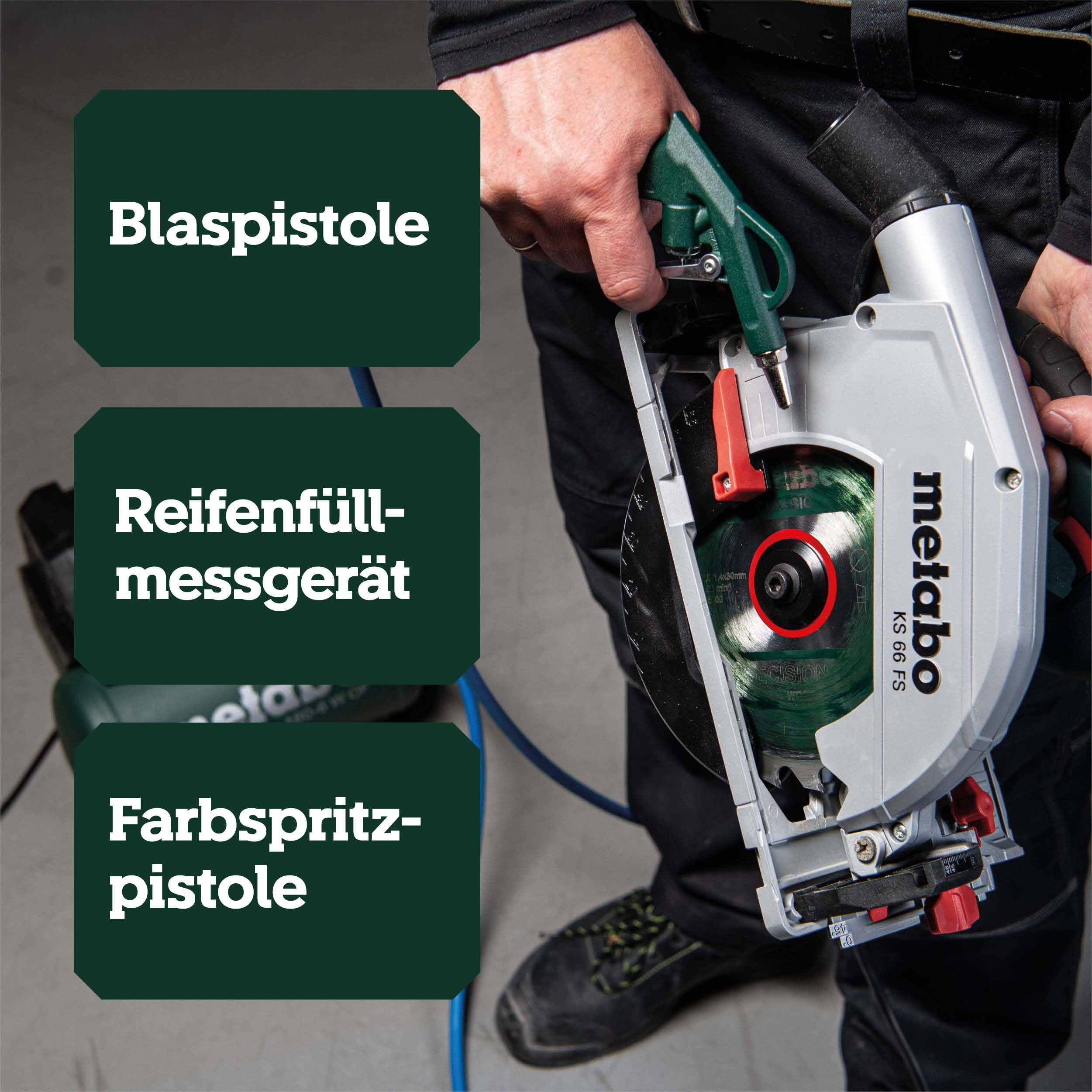metabo-lpz-4-set-druckluft-werkzeugset-5-teilig-601585000-farbspritzpistole-reif image 2