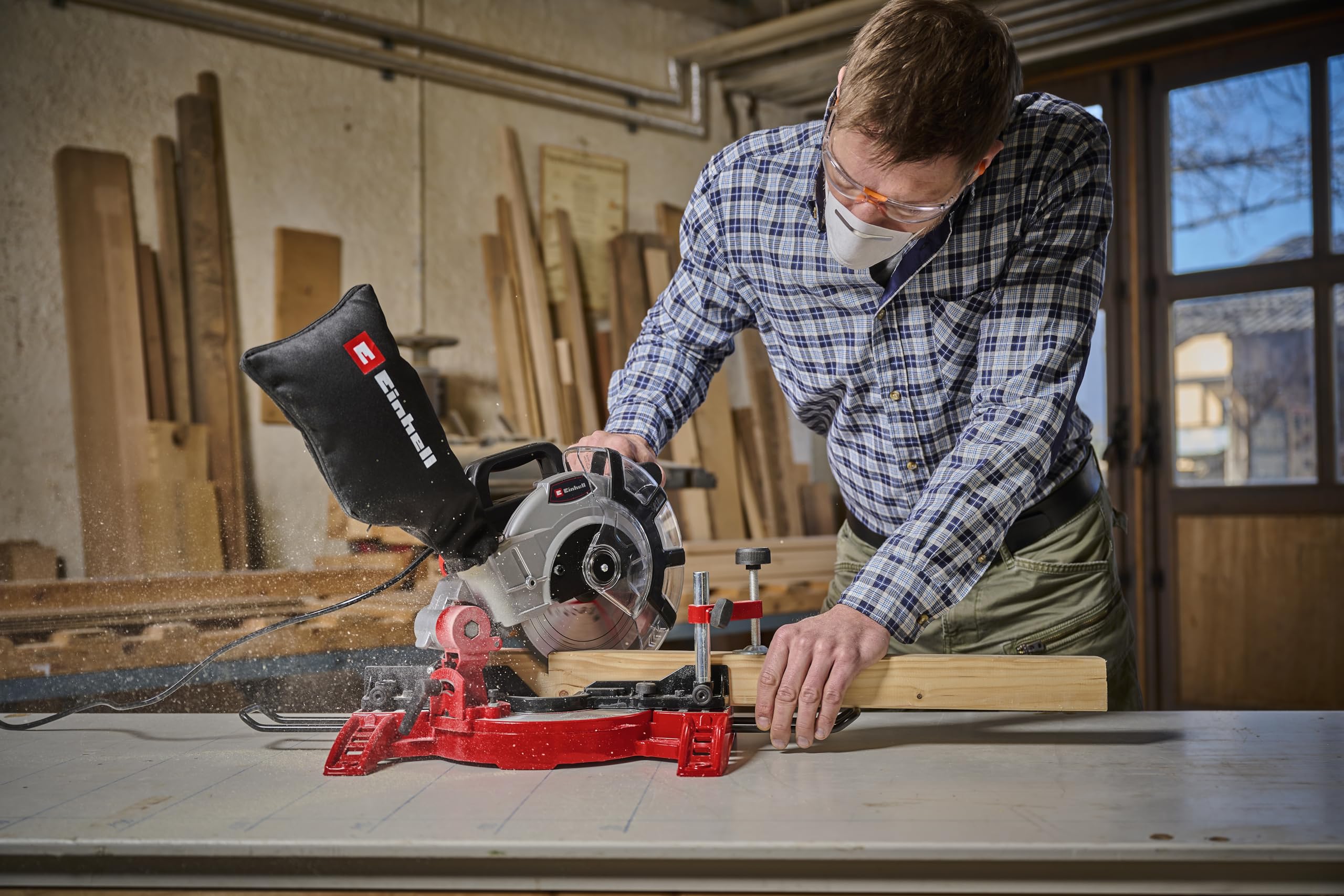 einhell-tc-ms-2112-kapp-gehrungss-ge-1-600-w-5-000-min-hm-best-cktes-48-zahn-s-g image 2
